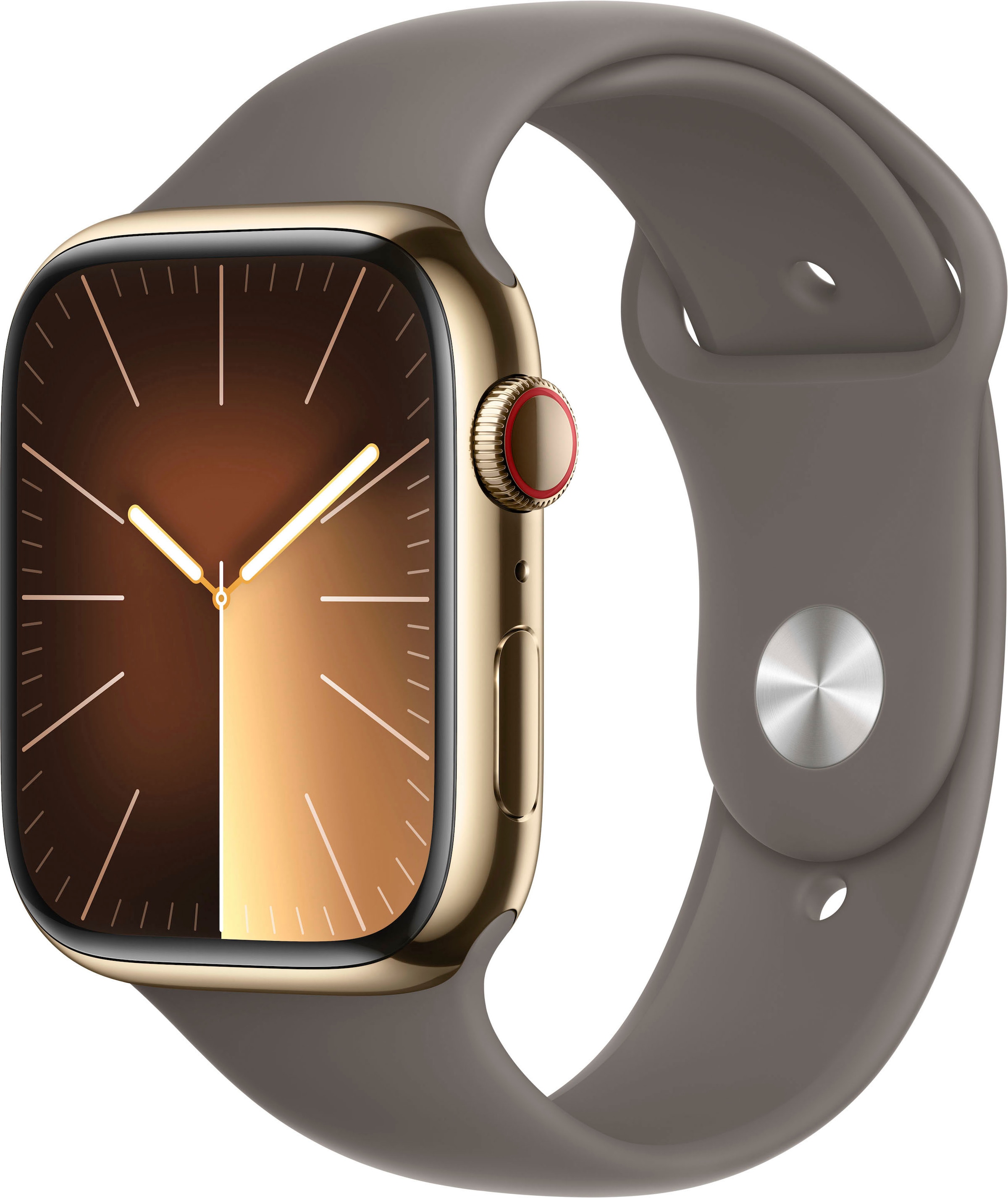 Apple Smartwatch »Watch Series 9 Edelstahl«, (4,5 cm / 1,77 Zoll), Watch OS 10, Sport Band)