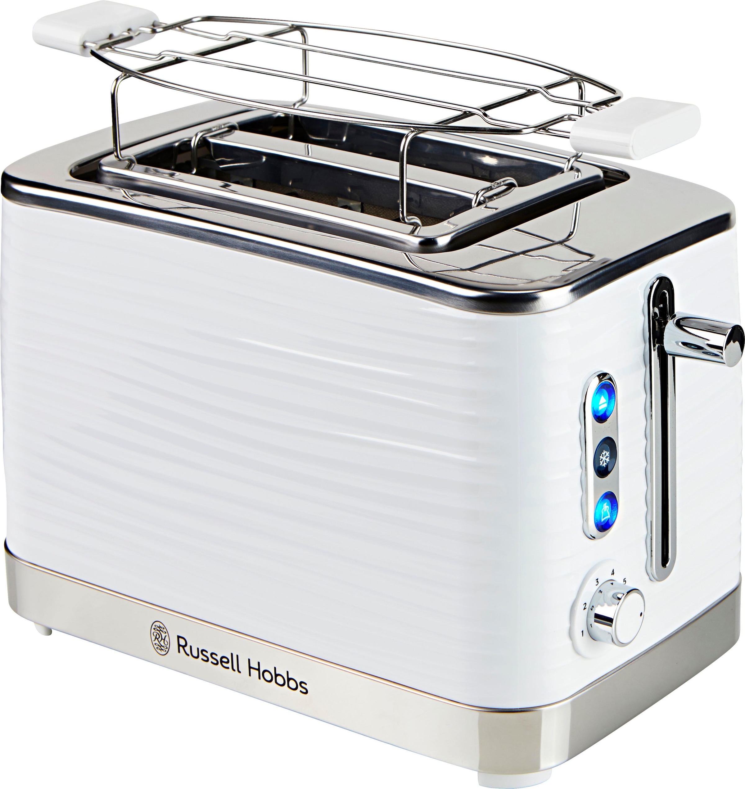 RUSSELL HOBBS Toaster online & Toastschlitze, Brötchenaufsatz 2 kurze kaufen »Inspire 1050 Krümelschublade 2 W, breite Schlitze, 24370-56«, extra