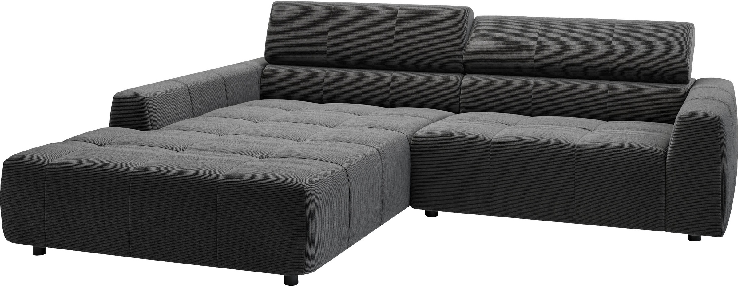 3C Candy Ecksofa »Denver auch mit Cord- und Easy care-Bezug, Kopfteilverstellung L-Form«, wahlweise. mit motorischer Sitztiefenverstellung