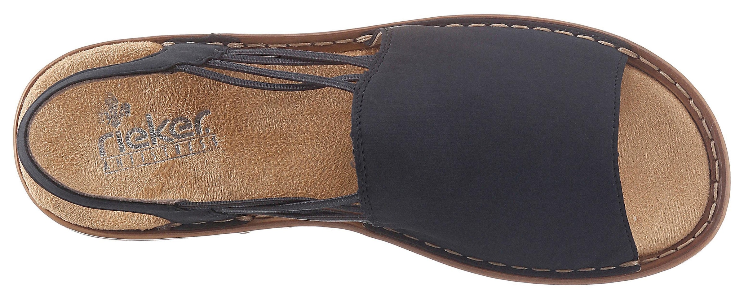 Rieker Sandale  Sommerschuh, Sandalette, Keilabsatz, mit Gummizugbändern