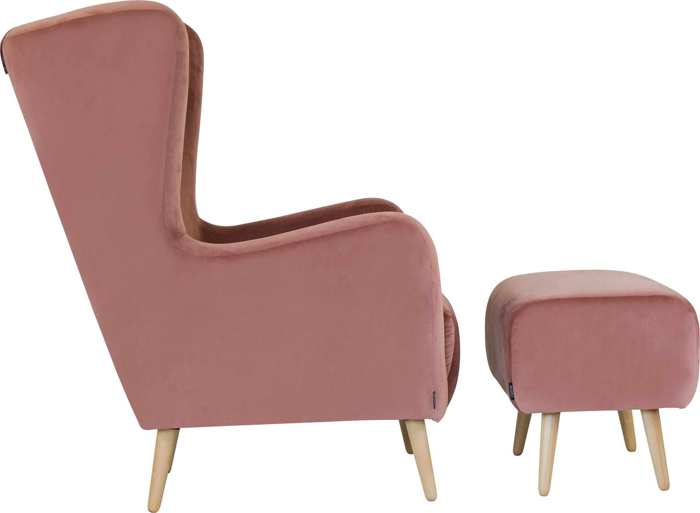 Home affaire Sessel »Telford auch in Fellimitat, Sessel B/T/H: 77/92/106 cm«, wahlweise mit und ohne Hocker, in vielen Bezugsqualitäten, Ohrensessel