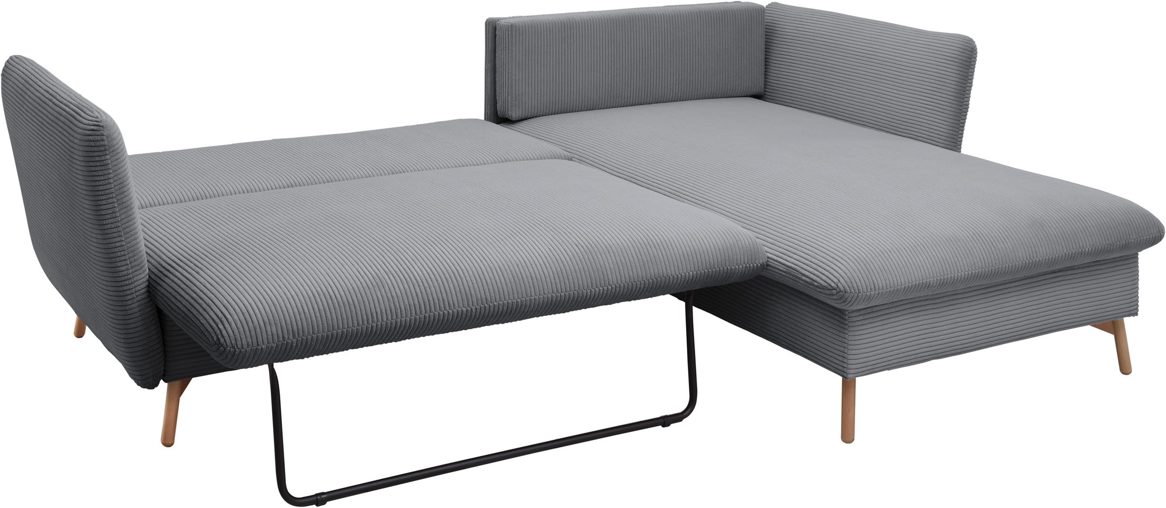 andas Ecksofa »MERLE, 258 cm, L-Form, traumhafter Cord,«, mit Bettfunktion und Bettkasten, Liegefläche 224 x 139