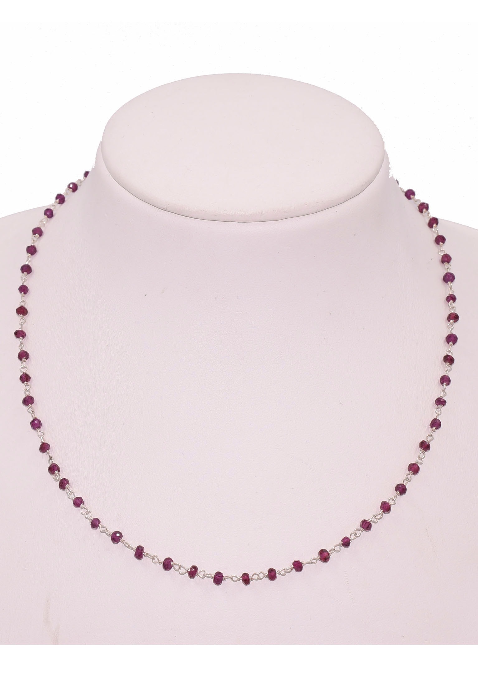 Firetti Kette ohne Anhänger »Schmuck Geschenk Silber 925 Halsschmuck Halskette Edelstein« Made in Germany - mit Rubin, Labradorit oder Pyrit