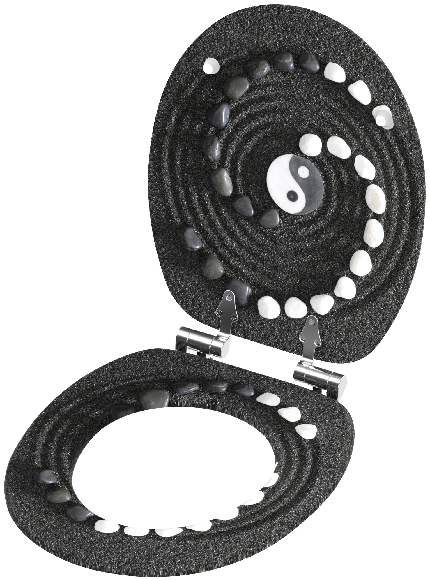 Sanilo WC-Sitz »Yin Yang« mit Absenkautomatik, BxL: 37,7 x 42,0 - 47,0 cm