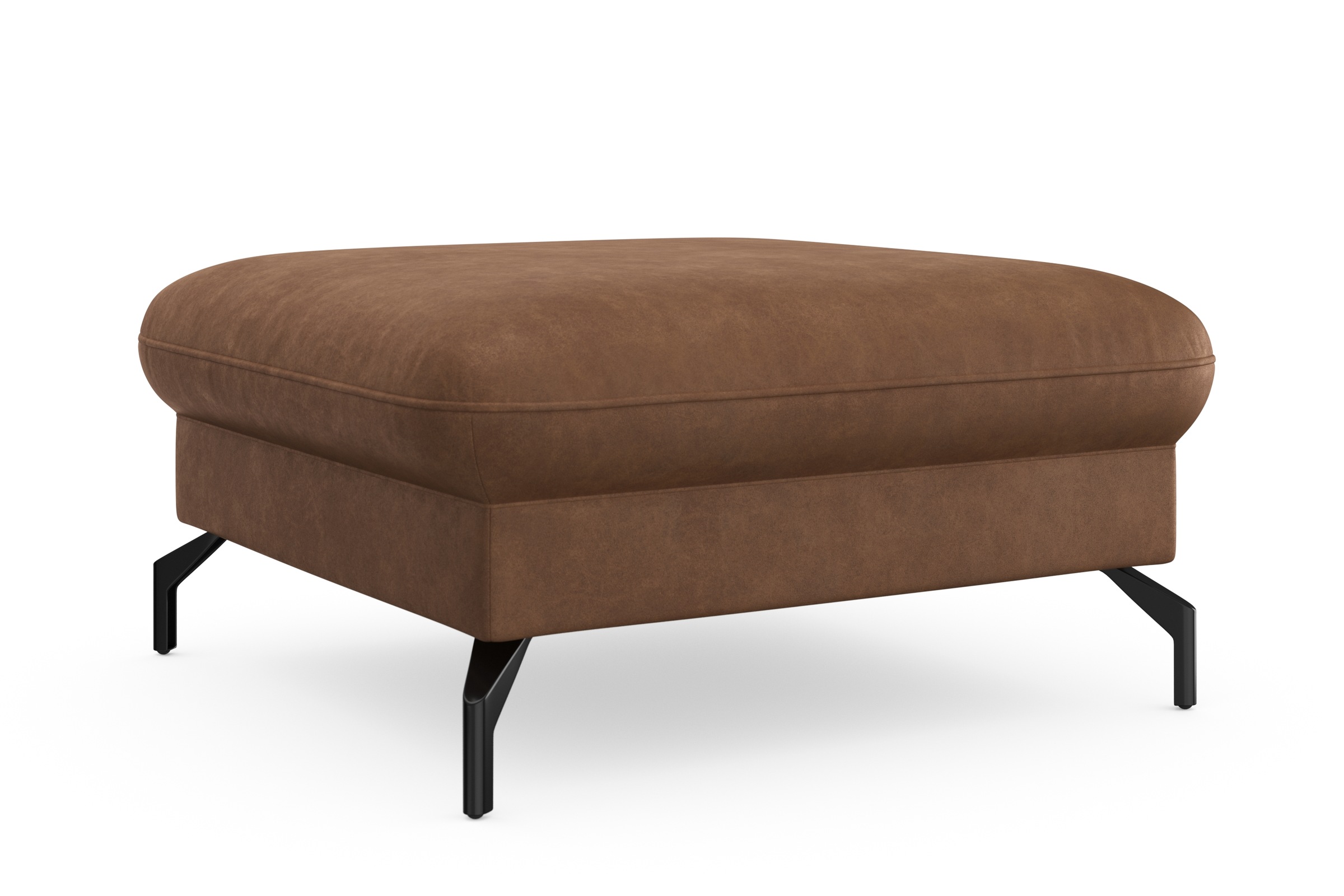 sit&more Hocker »Fashion«, inklusive Federkern, mit hochwertigen, schwarzen Metallfüßen