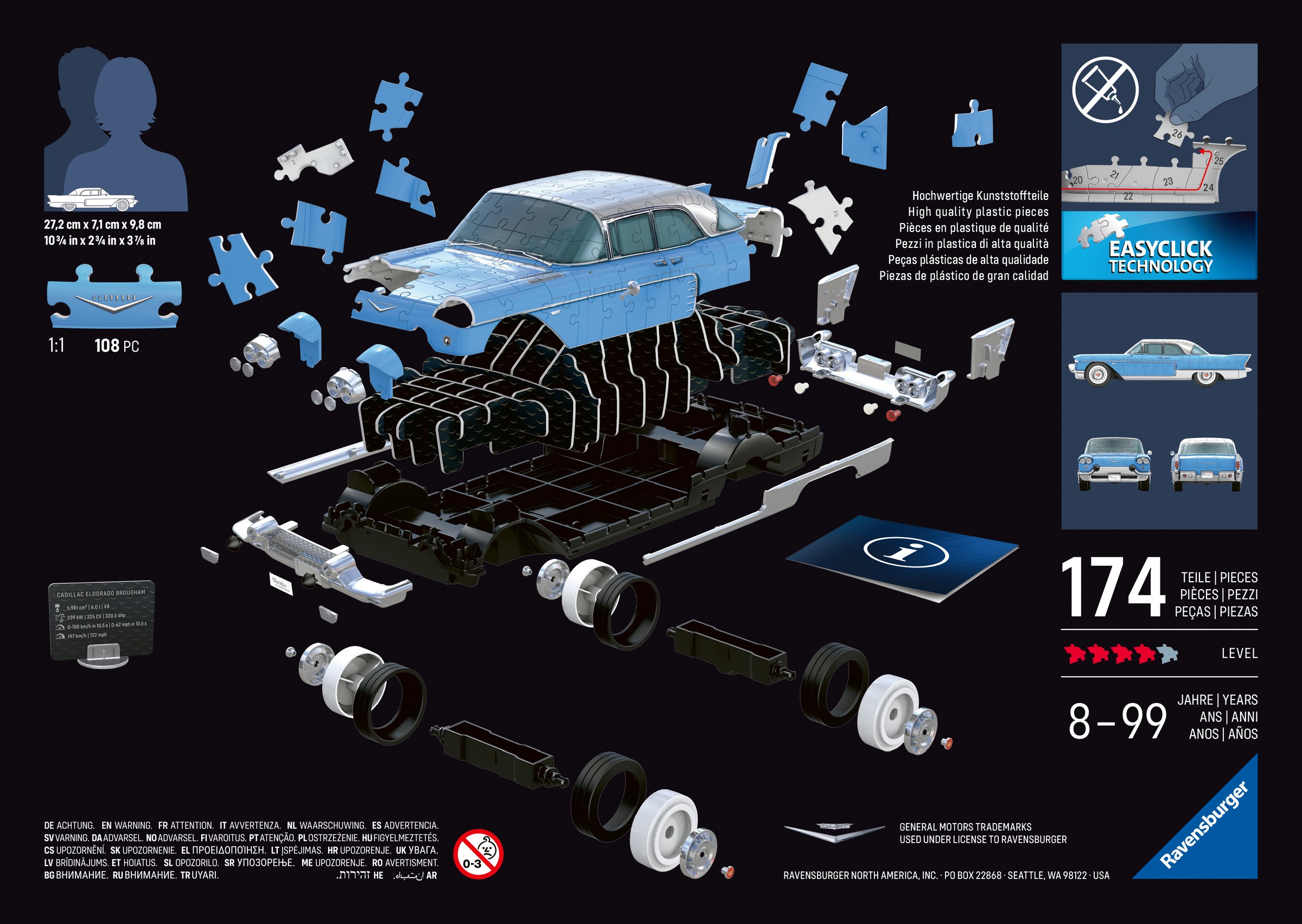 Ravensburger 3D-Puzzle »Iconics: Cadillac Eldorado Brougham« Made in Europe
