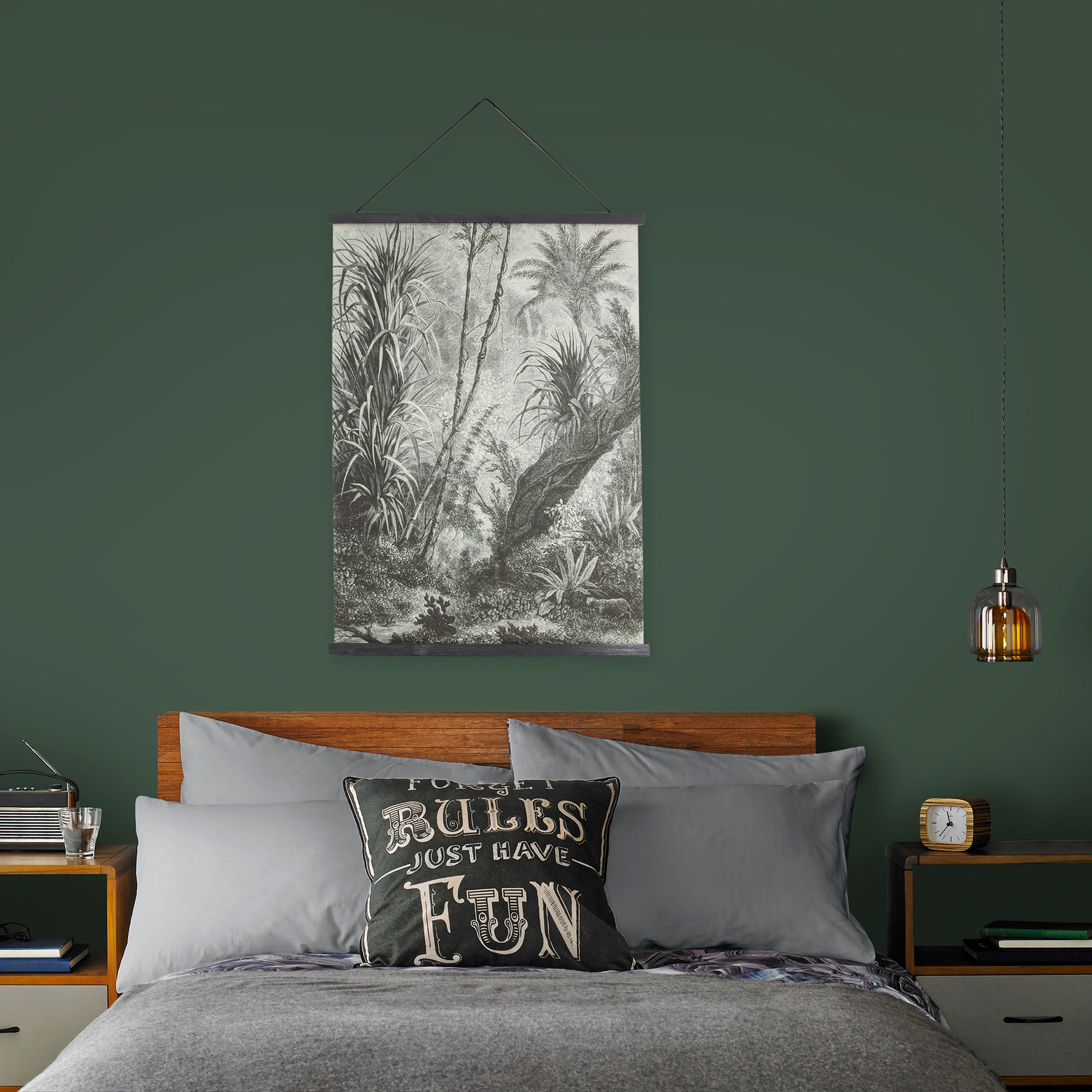 Art for the home Kunstdruck »Dschungel«, (1 St.), Textilposter 80x60cm