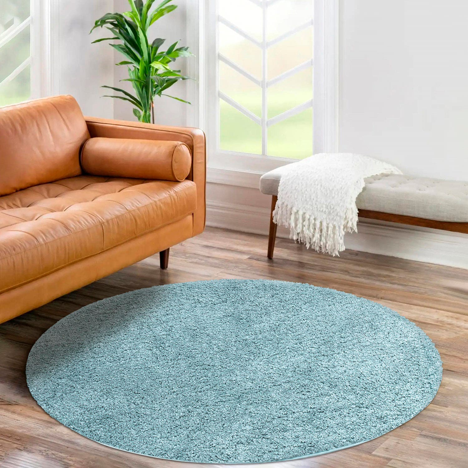 Carpet City Hochflor-Teppich »City Shaggy«, rund, 30 mm Höhe, Teppich Einfa günstig online kaufen