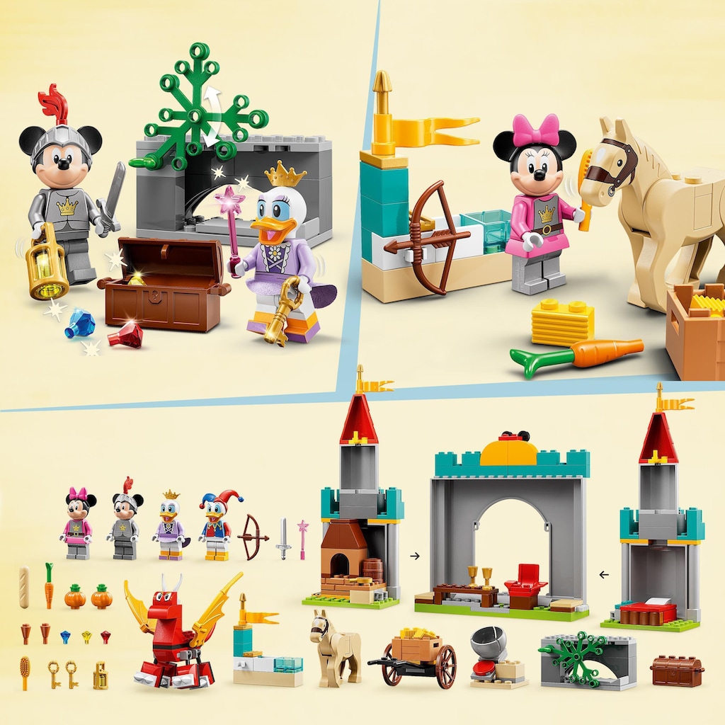 LEGO® Konstruktionsspielsteine »Mickys Burgabenteuer (10780), LEGO® Disney«, (215 St.), Made in Europe