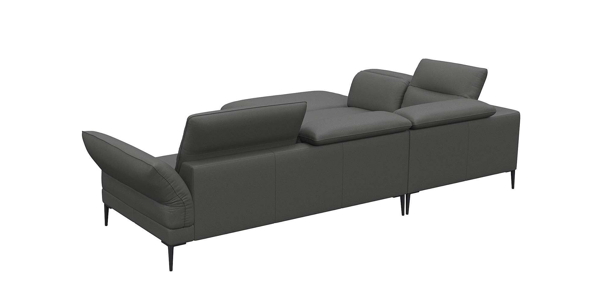 FLEXLUX Ecksofa »Salino, Funktionssofa mit Ottomane, Relaxsofa, Ecksofa«, Sofa mit Arm- und Kopfteil-Verstellungen, Kaltschaum & Stahl-Wellen