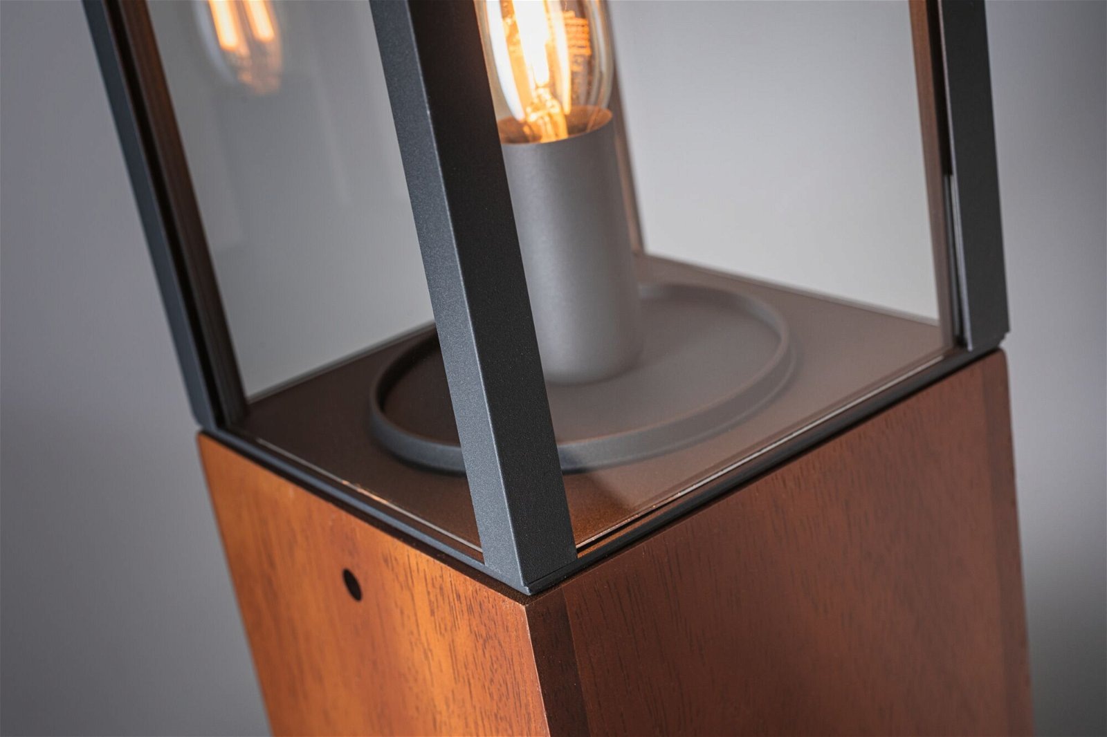 Paulmann LED Pollerleuchte »Plug & Shine Venea Einzelleuchte IP44 1900K 2W Holz«, 1 flammig, Leuchtmittel E14 | LED fest integriert