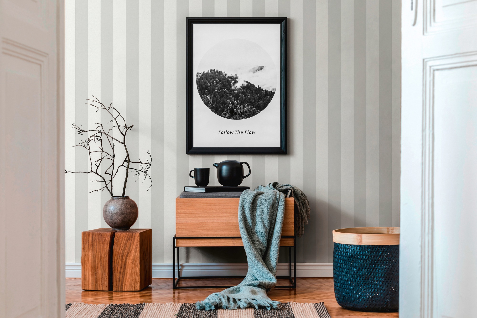 A.S. Création Vliestapete »Trendwall«, Streifen-gestreift-mehrfarbig, Tapete Streifen Tapeten Wohnzimmer Schlafzimmer Küche modern Design