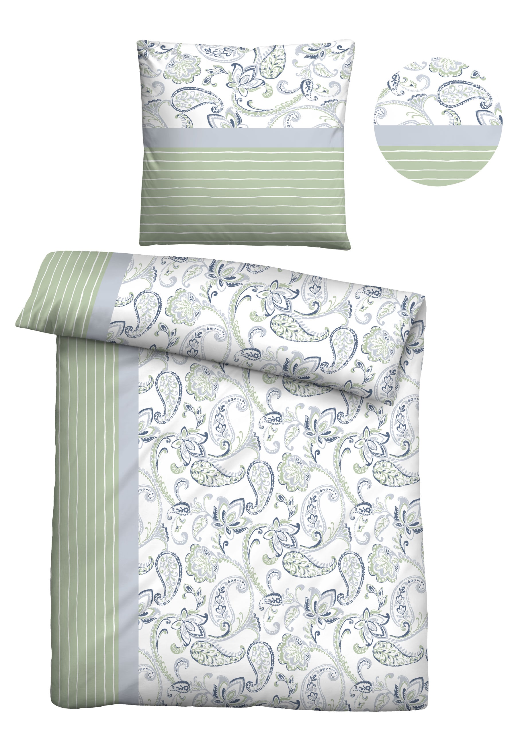 Castell - Markenbettwäsche Bettwäsche »0560987« 2 Stk. tlg. feiner Glanz + weicher Griff, pflegeleicht, ganzjährig einsetzbar, RV