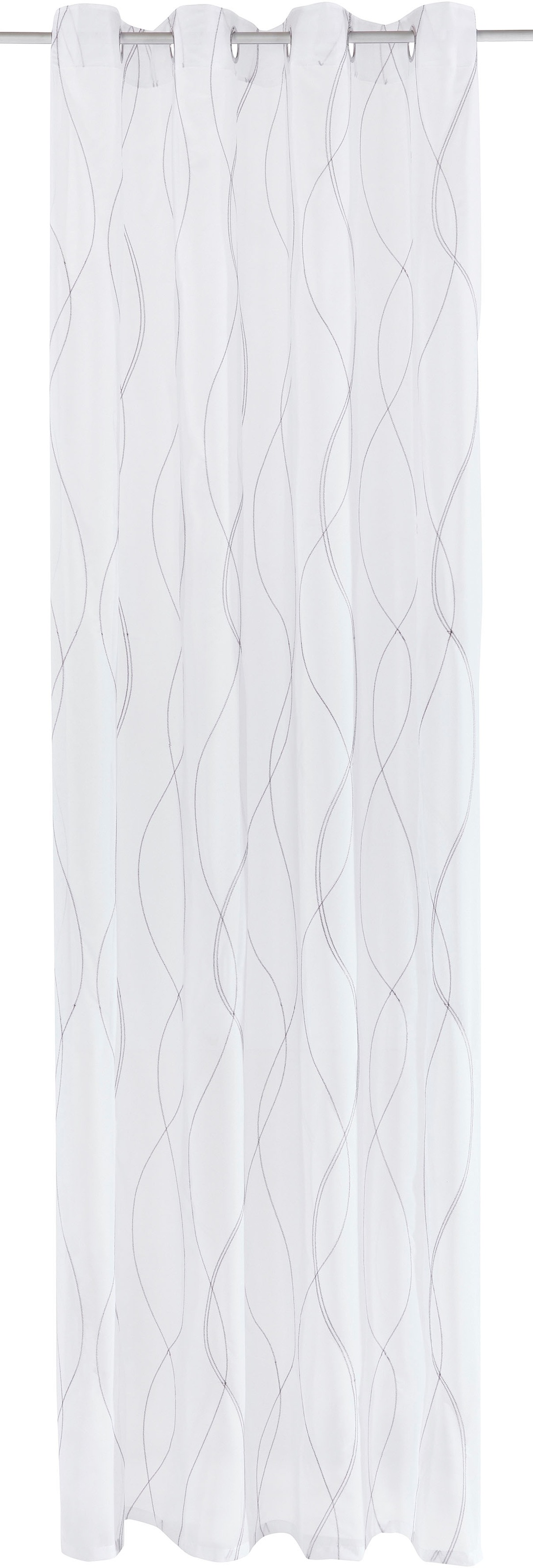 my home Gardine »Mila« Ösen 1 Stk. tlg. mit Wellenmuster bestickt, monochro günstig online kaufen