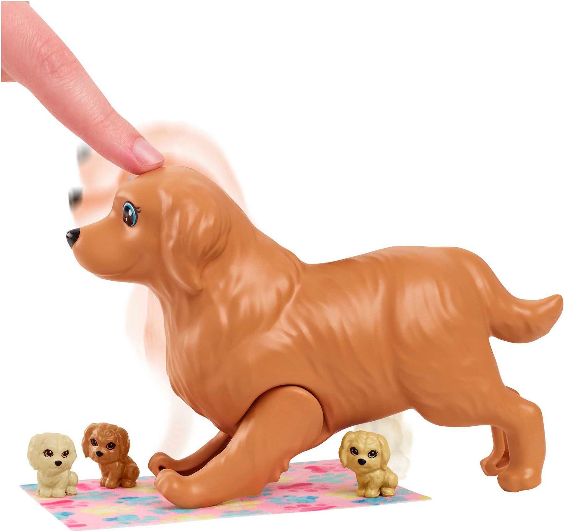 Barbie Anziehpuppe »Puppe (blond) mit Hund & Welpen«