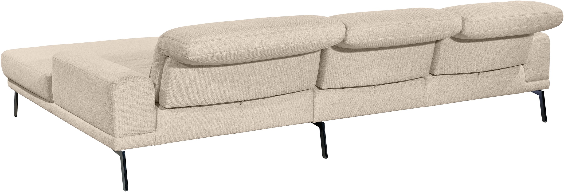Musterring Ecksofa »MR 4580«, mit Kopf- und Sitztiefenverstellung, Metallfuß chrom, 288 x 193/220cm