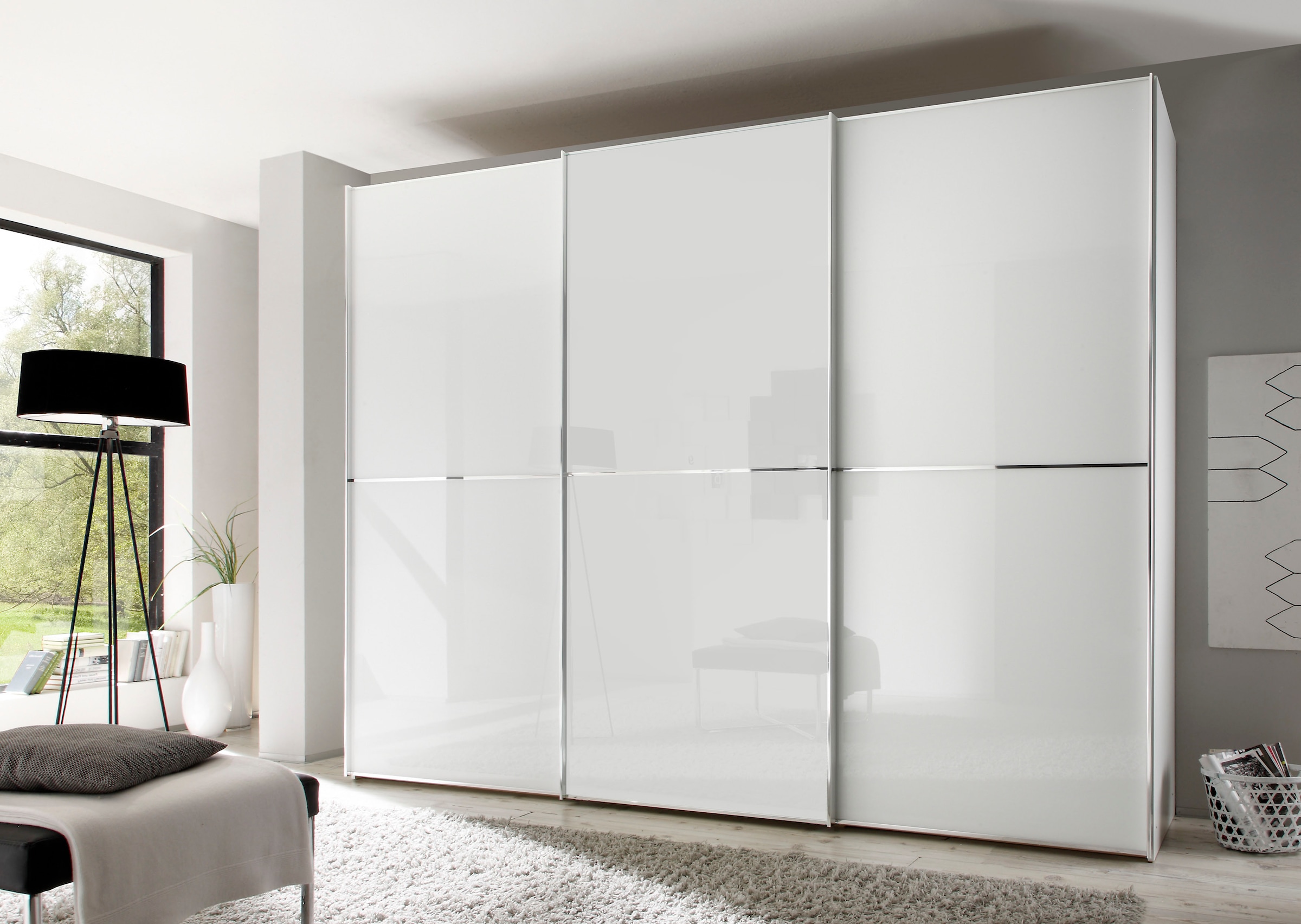 STAUD Schwebetürenschrank »Sinfonie Plus, edles Design in hochwertiger Qualität, Made in Germany« Mit Glasfront und vier verschiedenen Ausstattungsvarianten