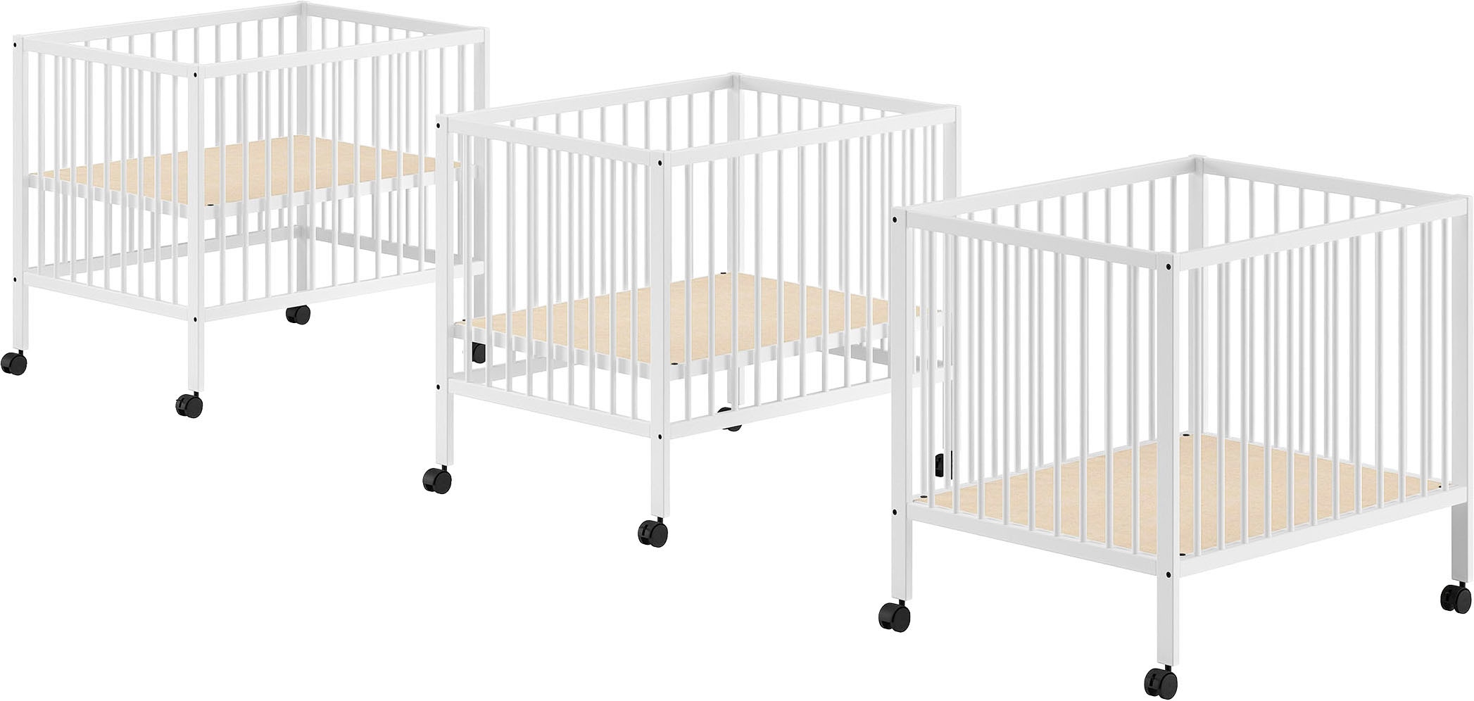 Vipack Laufgitter »Dino auf Rollen mit 2 Bremsen, universell einsetzbar, Made in Europe« bis 15 kg hochwertig verarbeitet, Buche massiv, verschiedene Farben erhältlich