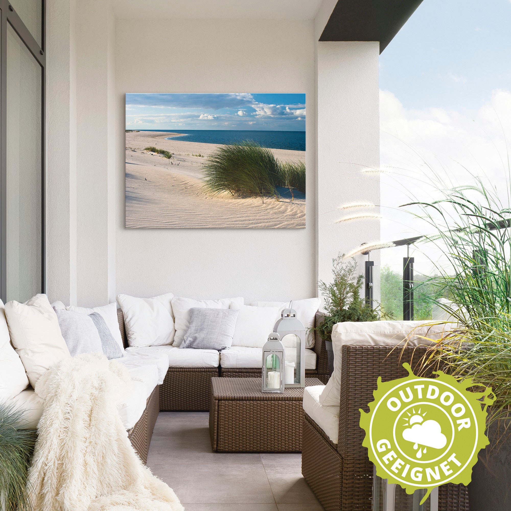 Artland Wandbild »Gras am Strand«, Strand, (1 St.), als Alubild, Outdoorbild, Leinwandbild in verschied. Größen