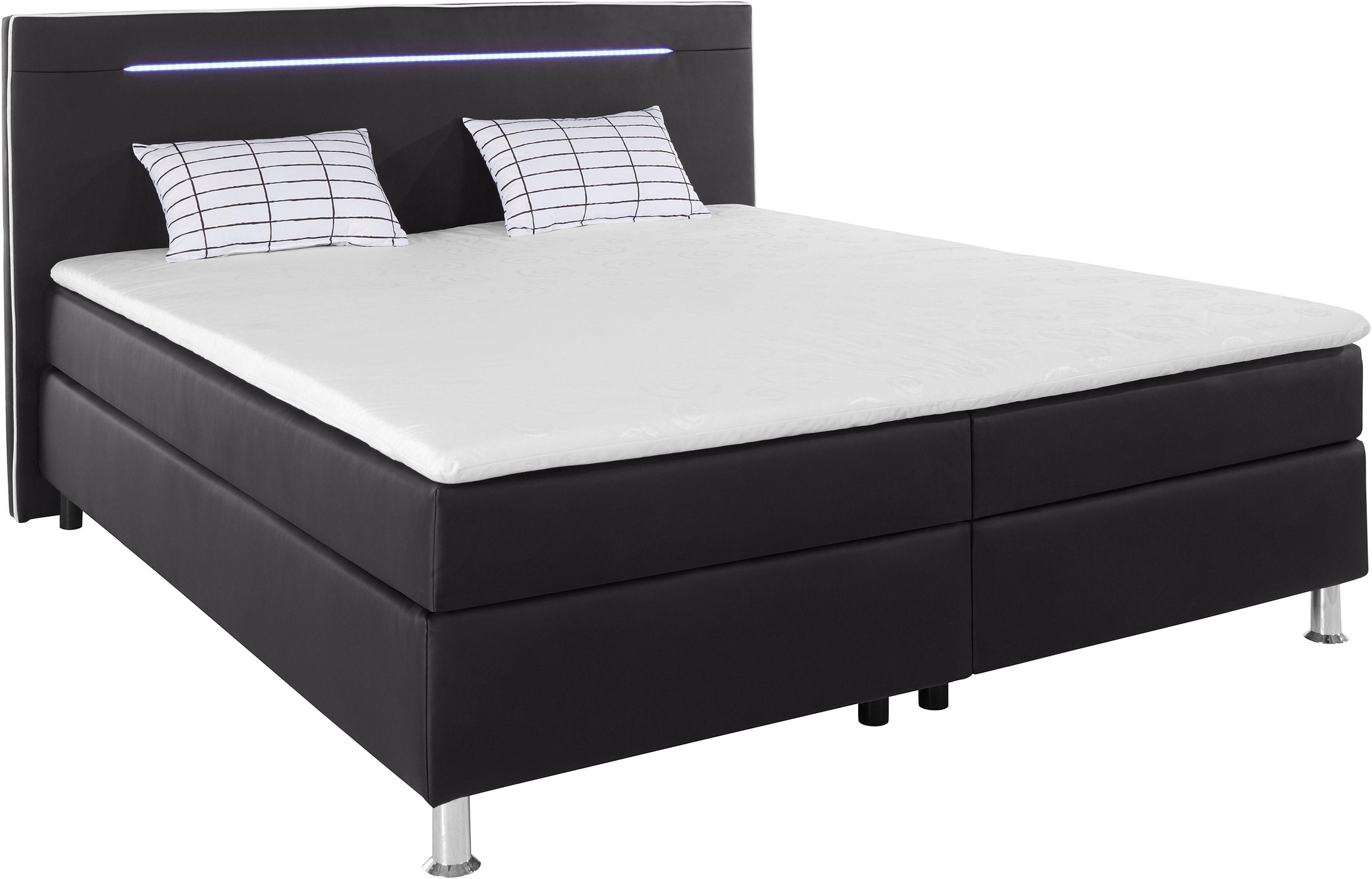 COLLECTION AB Boxspringbett, inkl. LED-Beleuchtung, Topper und Kissen günstig online kaufen