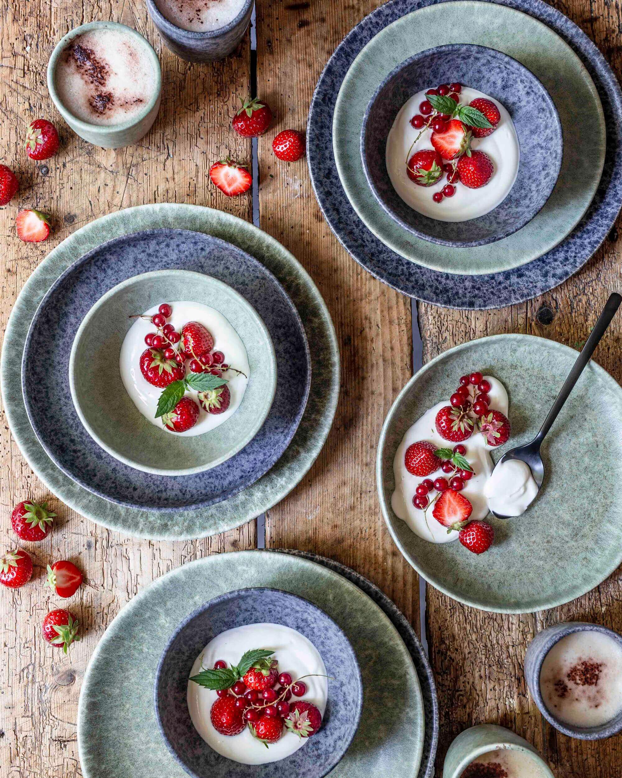 gipfelstück Kombiservice »Geschirr-Set, Service« Scandi-Style, jedes Stück ein Unikat, 16 Teile, für 4 Personen