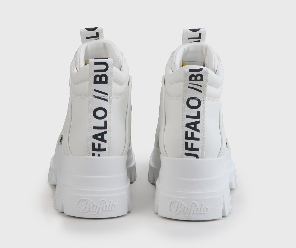Buffalo Schnürboots »ASPHA NC MID«, Plateauboots, Schnürstiefelette, High Top Sneaker in monochromer Optik
