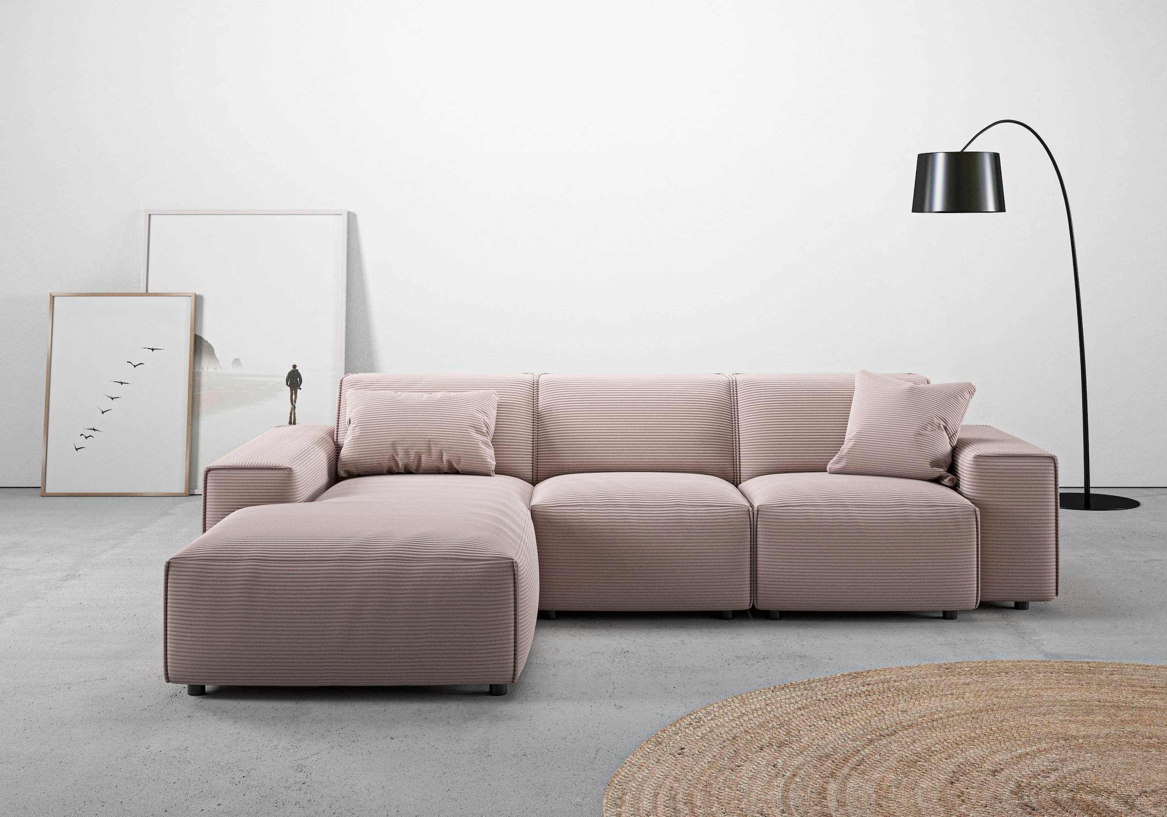 Home affaire Ecksofa »Glimminge L-Form auch in Breitcord, Feincord + Easy c günstig online kaufen