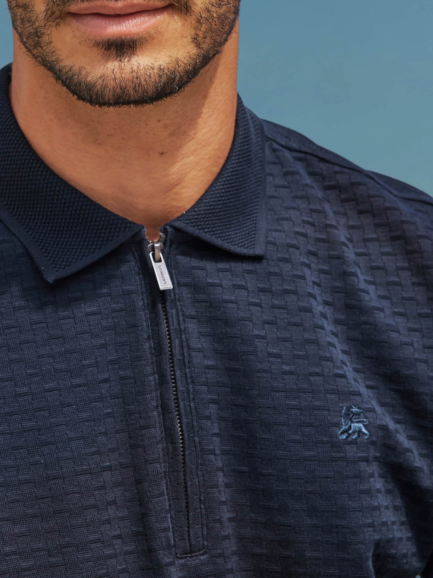 LERROS Poloshirt »Poloshirt mit Reißverschlusskragen in Strukturqualität«