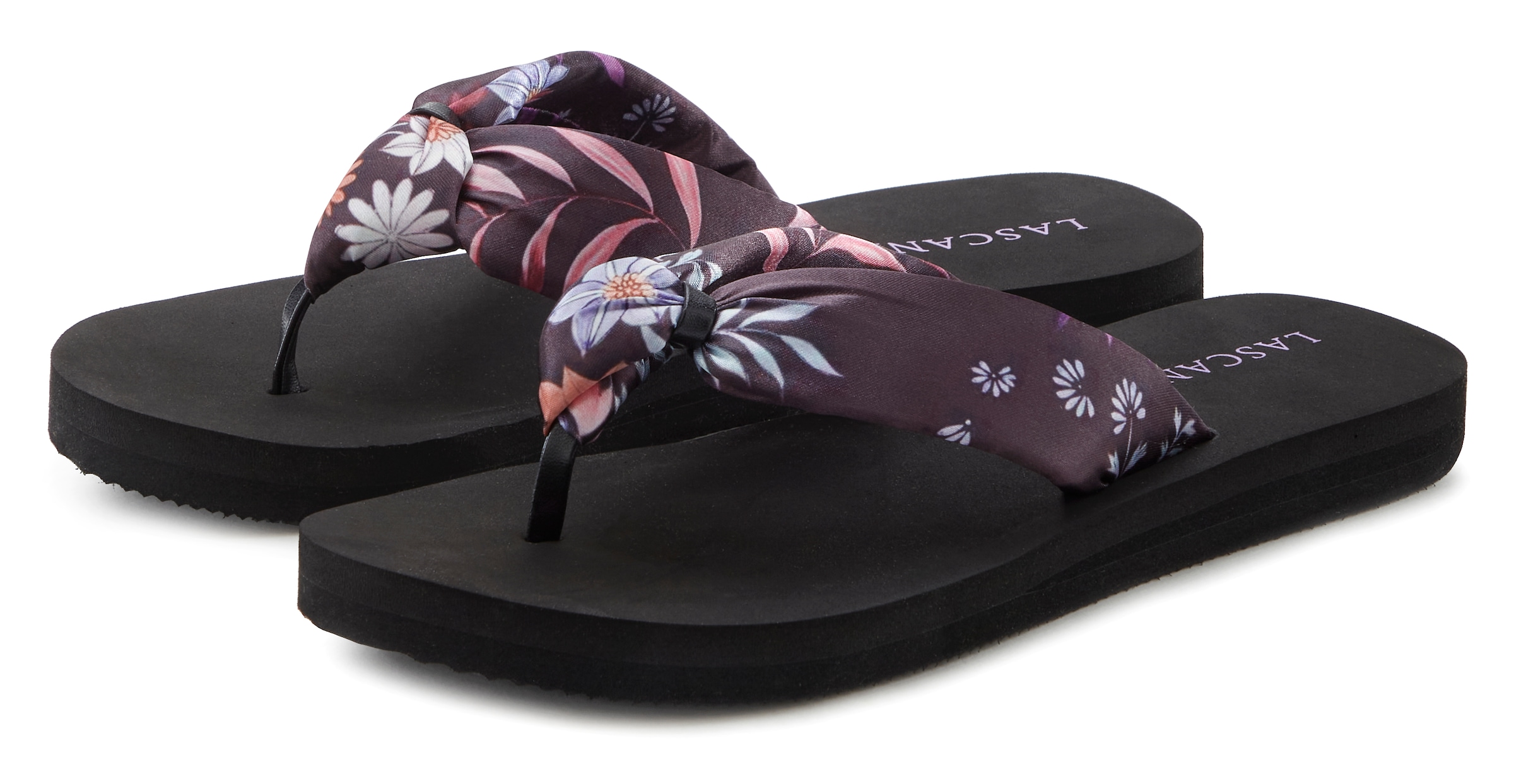 LASCANA Badezehentrenner, Sandale, Pantolette, Badeschuh ultraleicht mit softem Band VEGAN