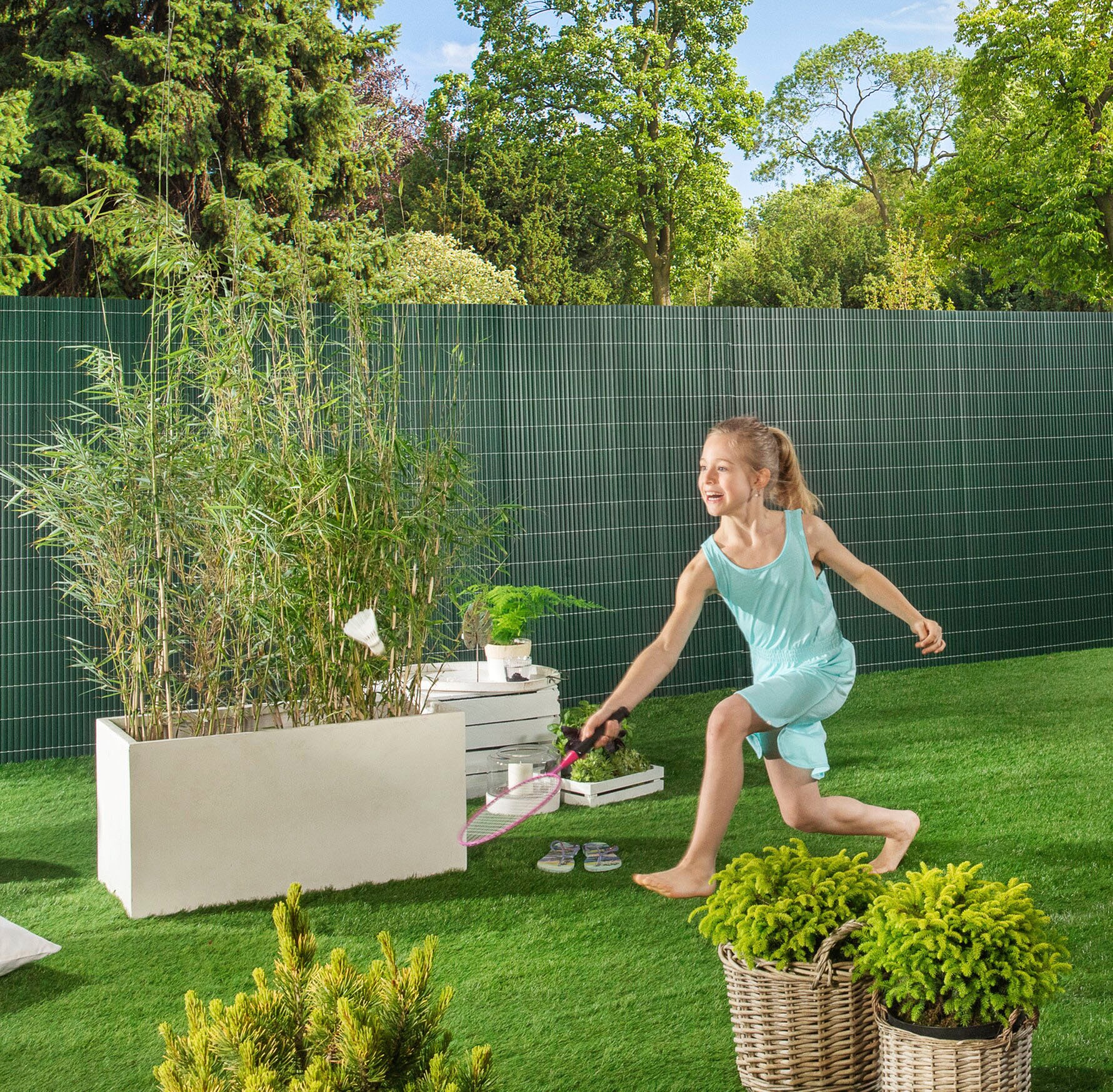 Windhager Sichtschutzzaunmatten, aus UV- und witterungsbeständigem PVC, L: 3 m