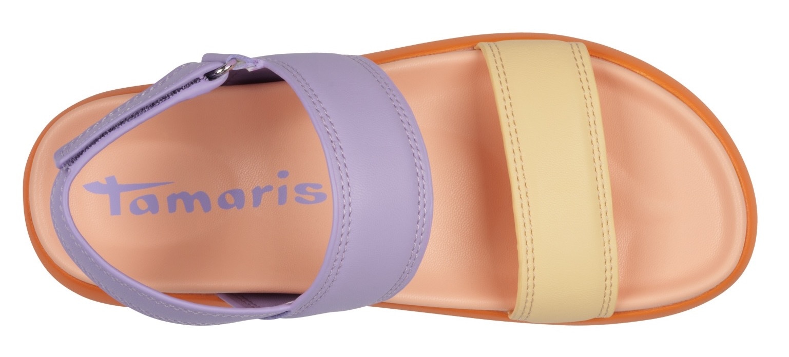 Tamaris Riemchensandale, Plateau, Sommerschuh, Klettschuh, Sandalette in veganer Verarbeitung
