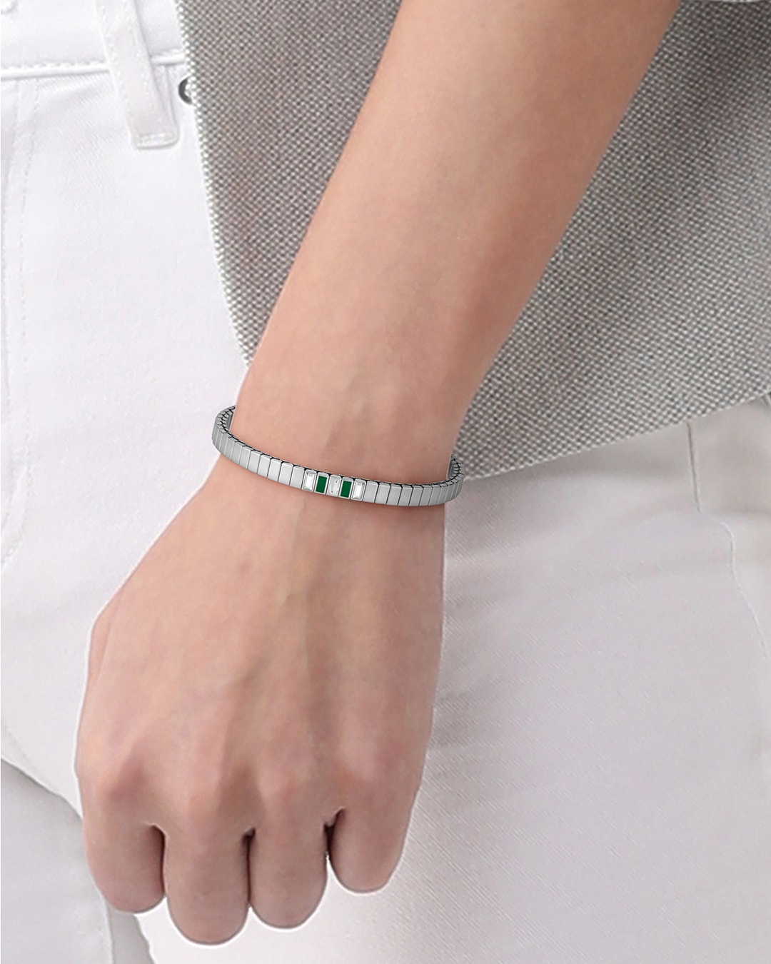 Lacoste Armband »COURTLINE« mit Glasstein - Emaille