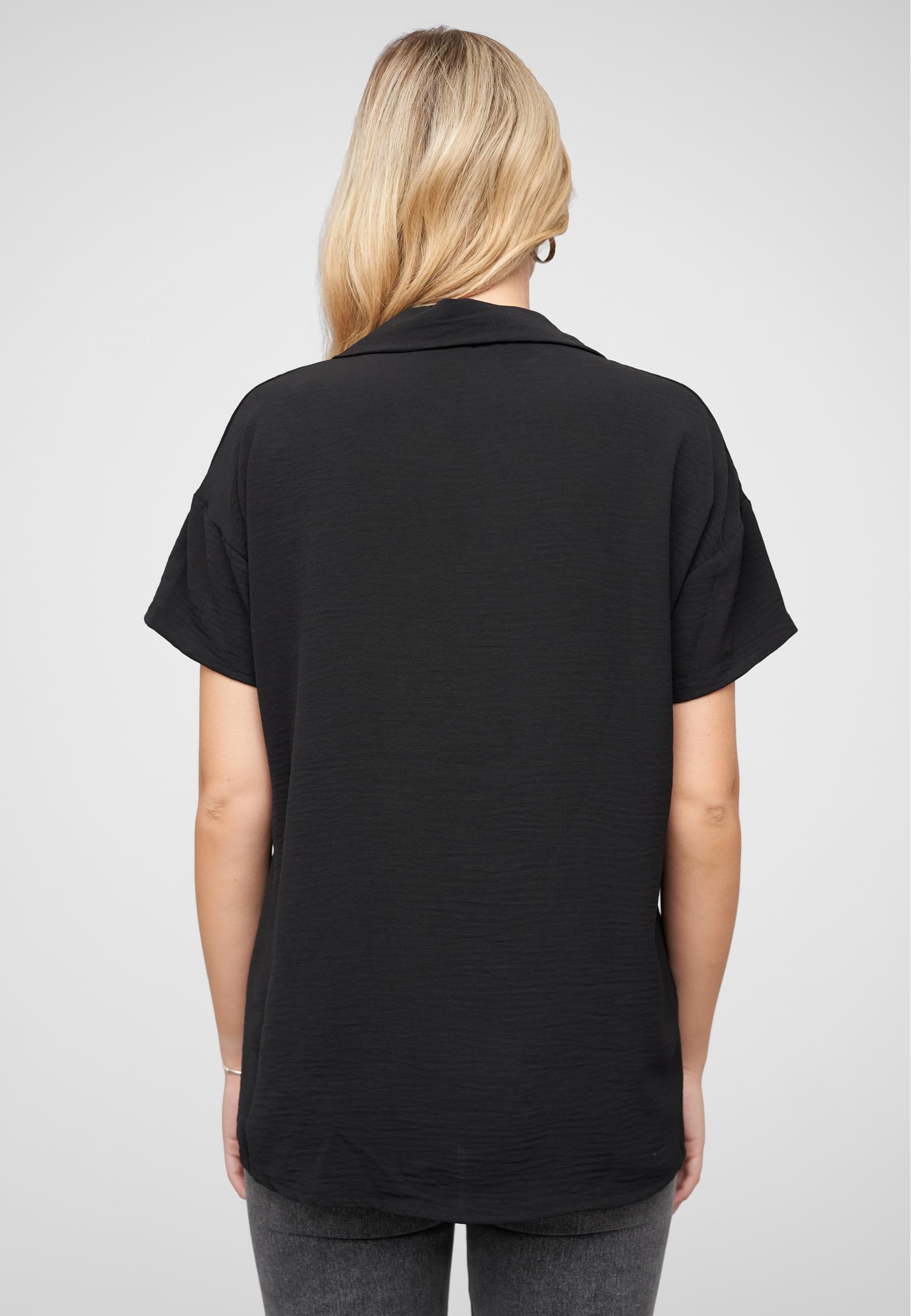 CLOUD 5IVE Kurzarmhemd »CLOUD 5IVE Musselin Kurzarm Hemd mit Knopfleiste und Brusttasche«