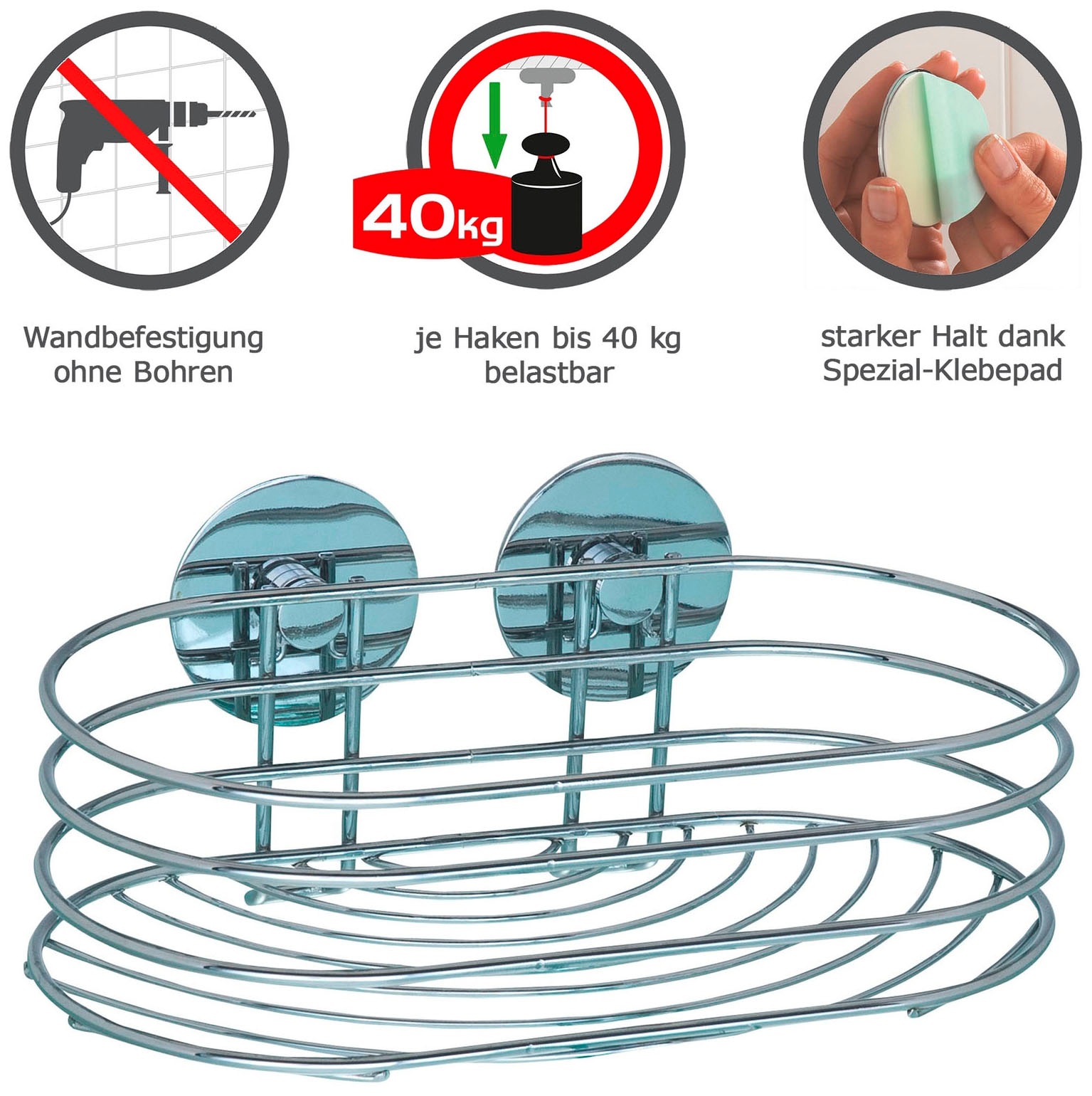 WENKO Wandregal »Turbo-Loc®«, 1 Etage