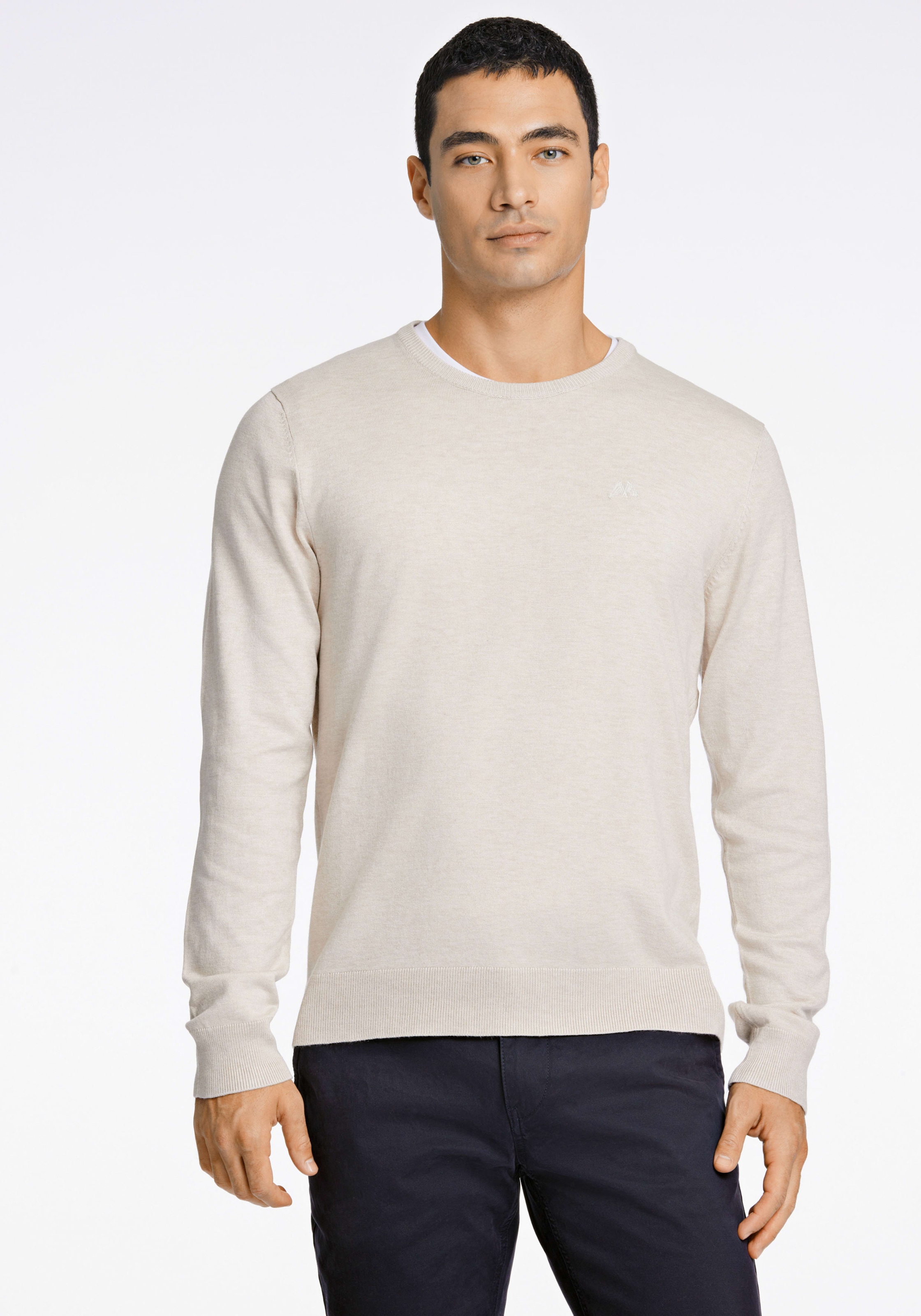 LINDBERGH Strickpullover mit Logo-Stickerei
