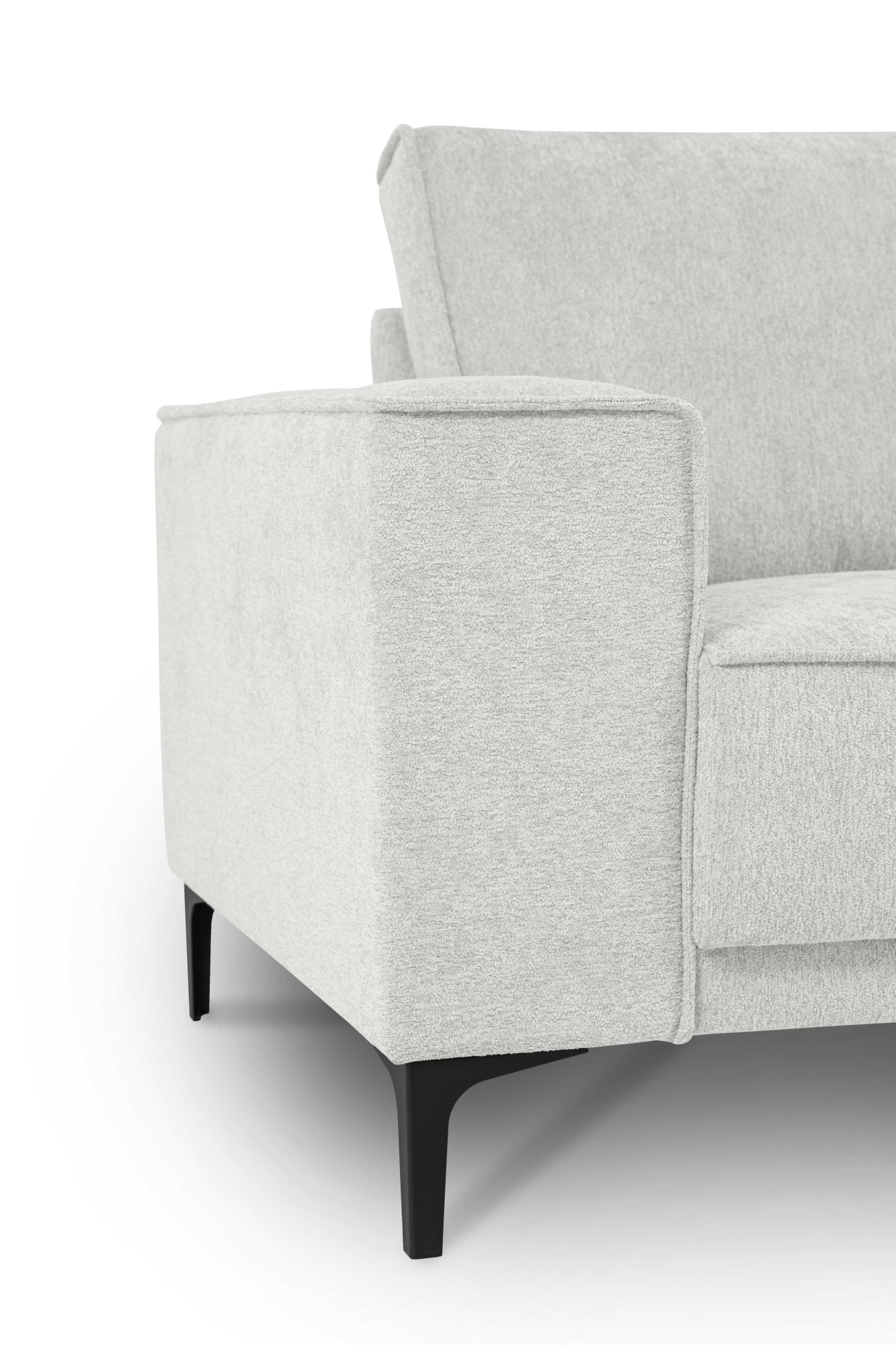 Places of Style 3-Sitzer »Oland«, 224 cm, Wellenunterfederung, Skandi-Design, Metallfüße