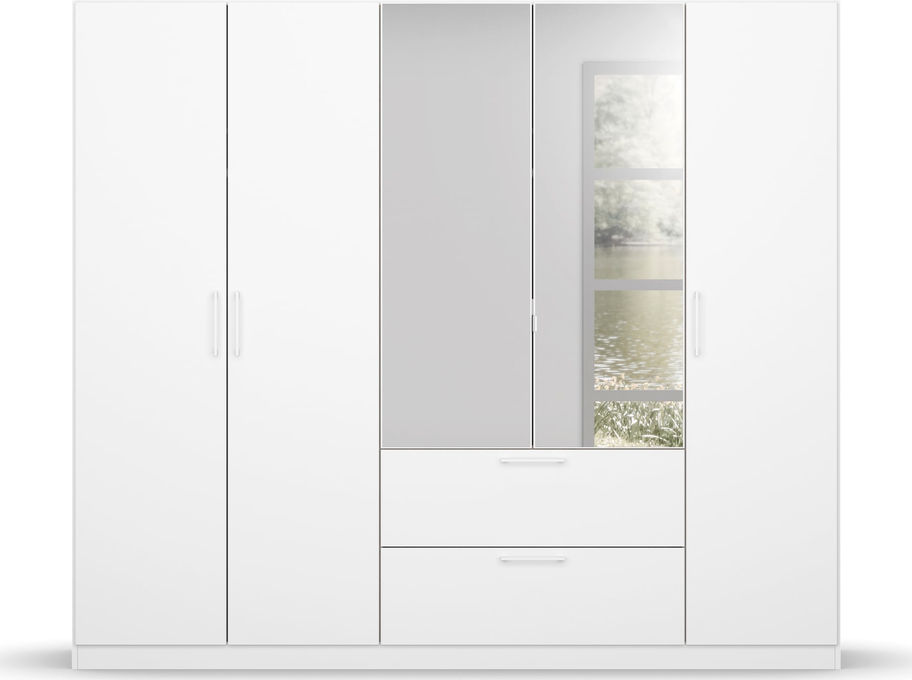 INOSIGN BY RAUCH Drehtürenschrank »Kleiderschrank Schrank Garderobe Wäscheschrank CHALLENGER«, mit Spiegeltüren und geräumigen Schubladen MADE IN GERMANY