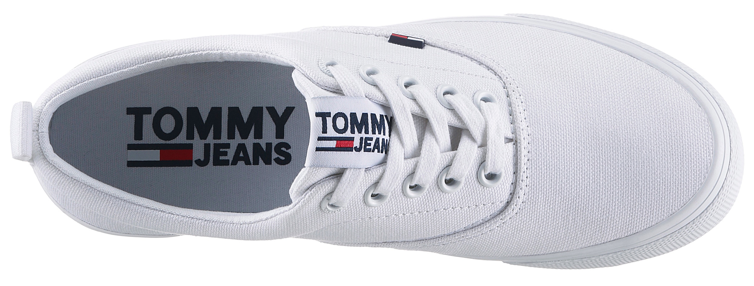 Tommy Jeans Sneaker »WMN CLASSIC TOMMY JEANS SNEAKER«, mit gepolstertem Schaftrand, Freizeitschuh, Halbschuh, Schnürschuh