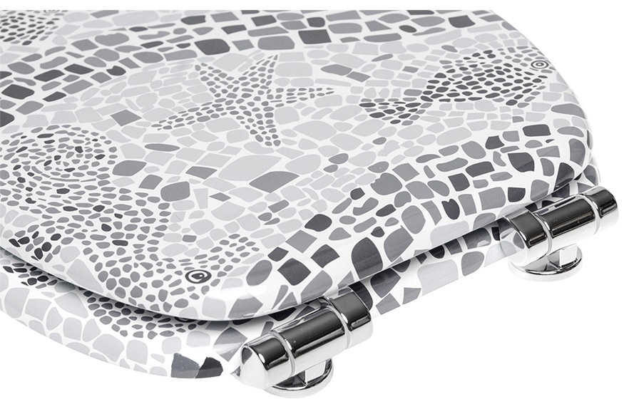 Sanilo WC-Sitz »Mosaic World Grey« mit Absenkautomatik