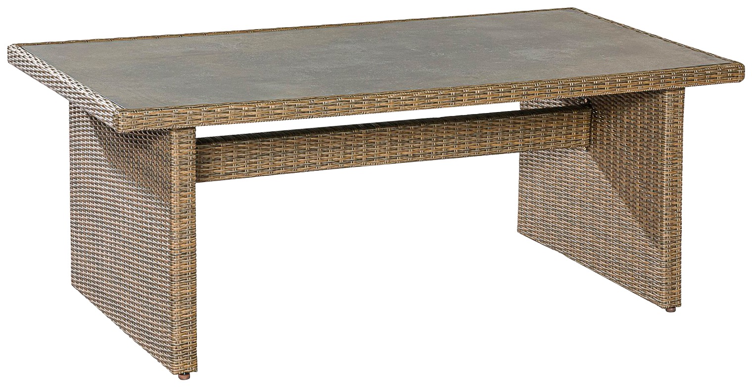 Gartentisch „Wangentisch“, 100×200 cm, steinbeige + grau B/H/T: 100 cm x 75 cm x 200 cm