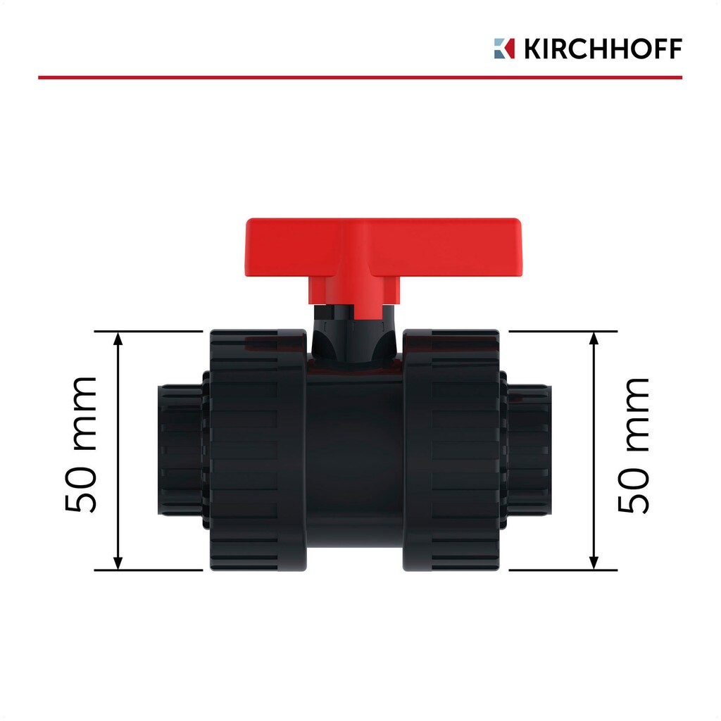 Kirchhoff Kugelhahn »PVC-Druckrohr für Pool, Teich, PN 12,5«