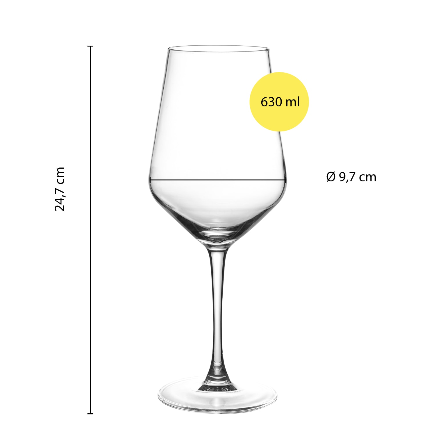ECHTWERK Rotweinglas »Weingläser-Set, ca. 620 ml« aus hochwertigem Glas mit zeitlosem Design