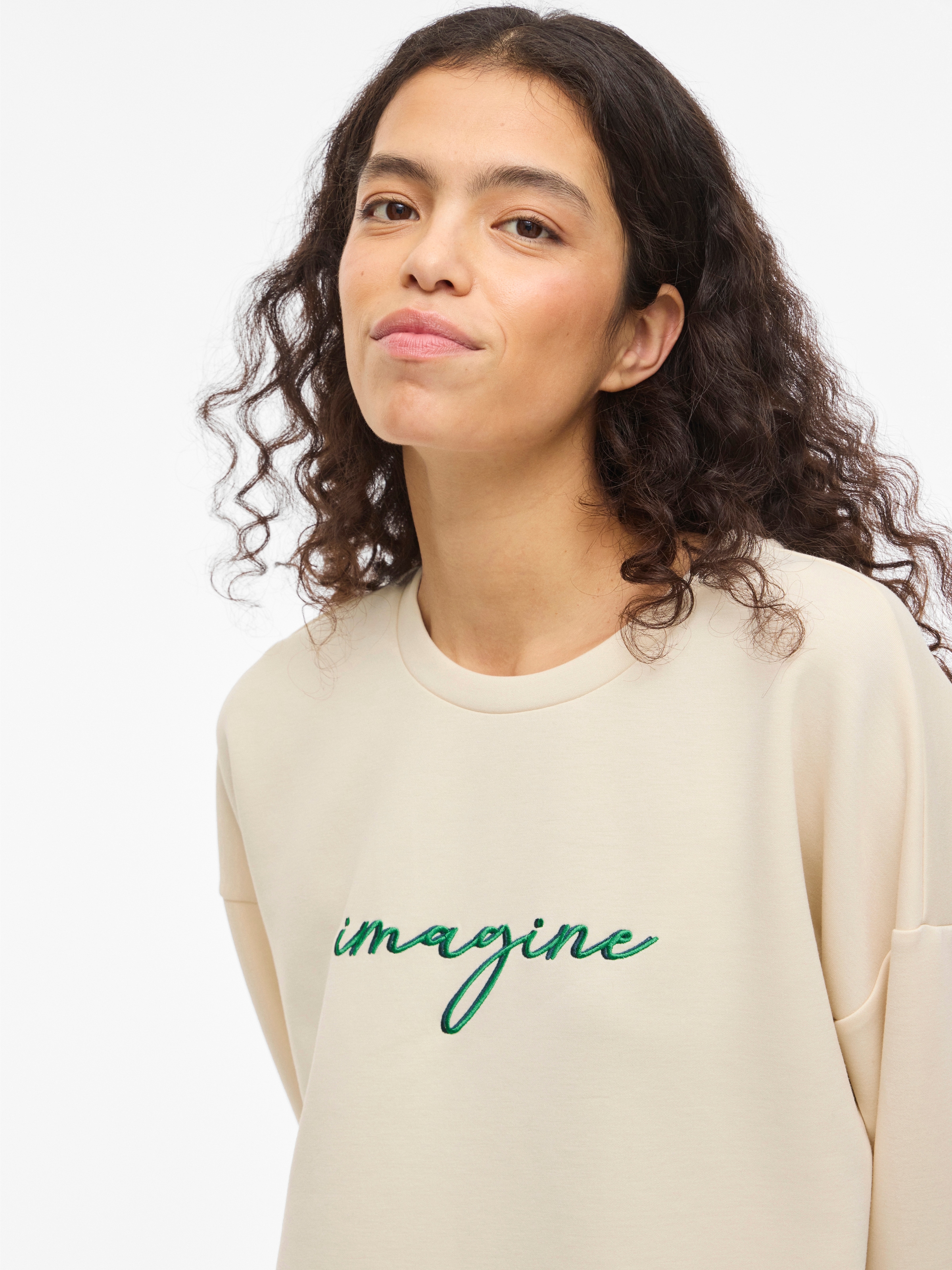 Vila Sweater »VISIFFI IMAGINE O-NECK L/S TOP/PB«
