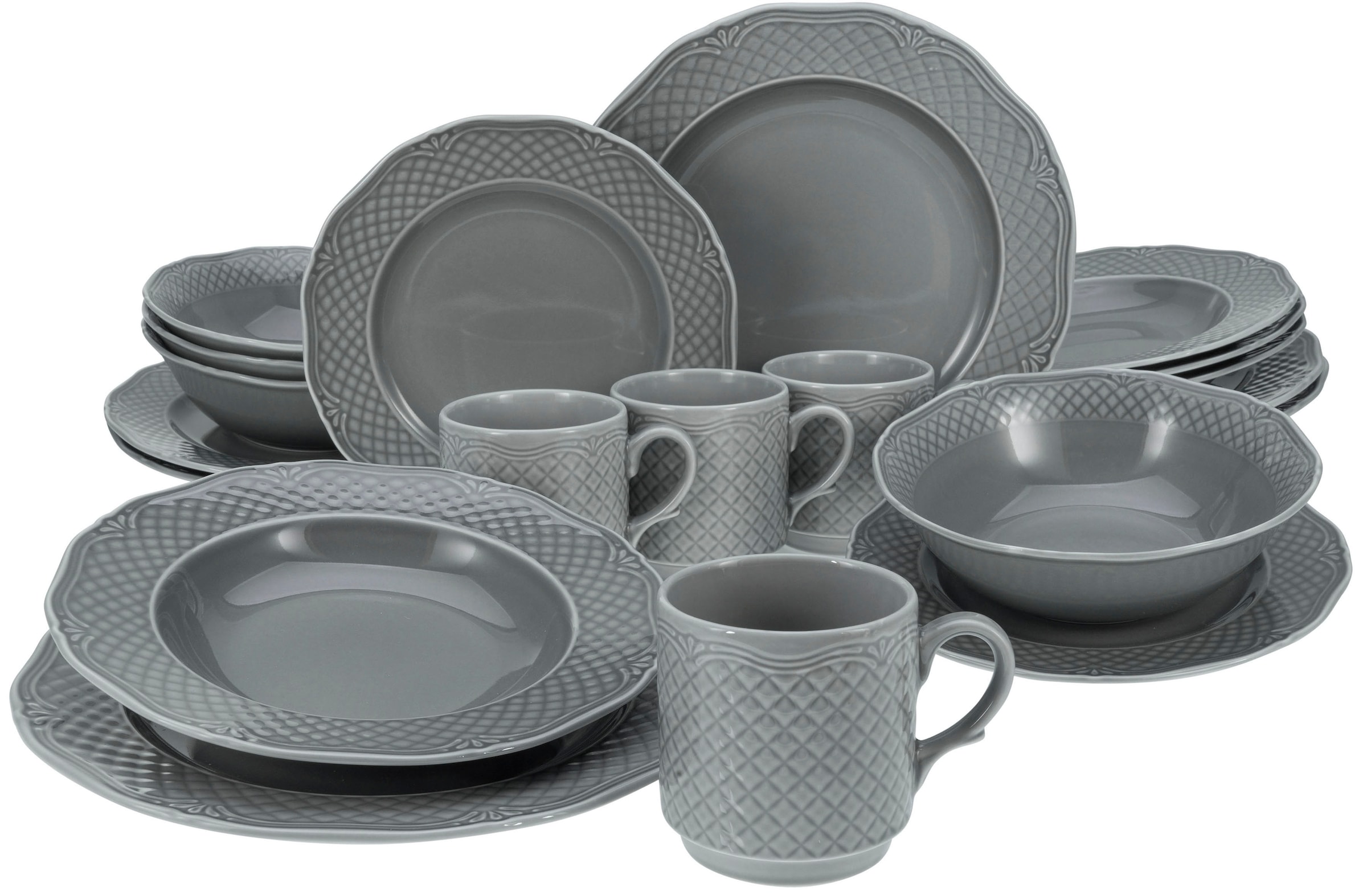 CreaTable Kombiservice »Arianne«, (Set, 20 tlg.), Vintage-Look, ausdrucksst günstig online kaufen