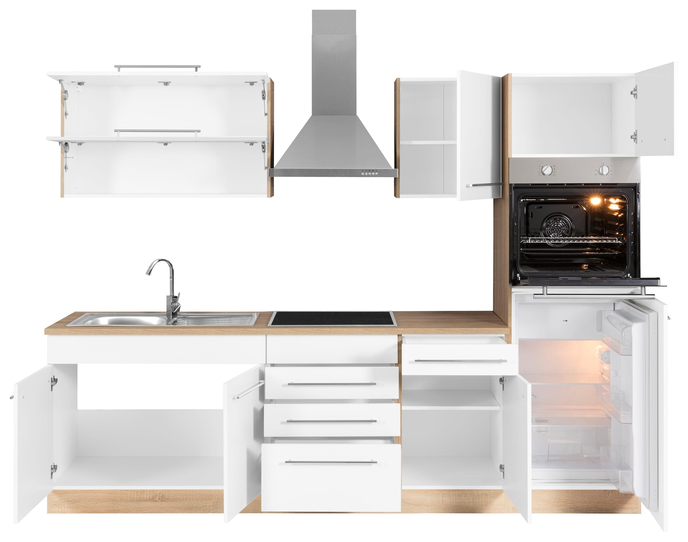 KOCHSTATION Küchenzeile »KS-Eton« ohne E-Geräte, Breite 270 cm