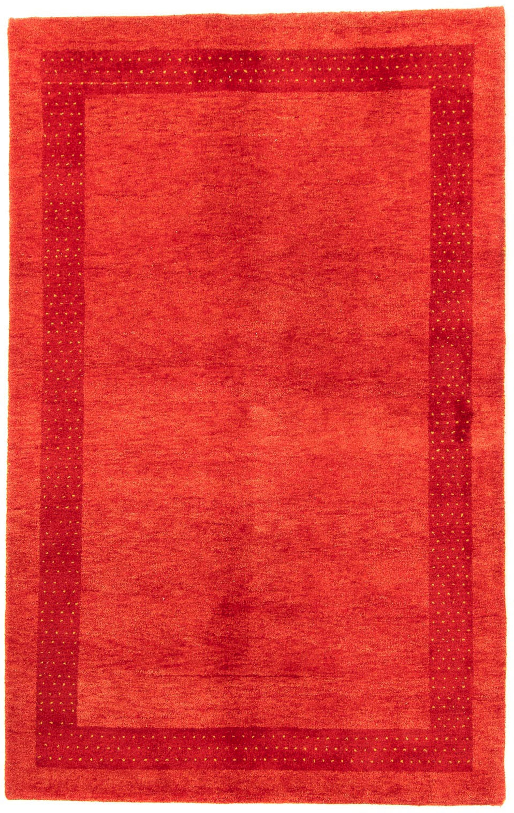 morgenland Wollteppich »Gabbeh - Indus - 245 x 154 cm - dunkelrot«, rechtec günstig online kaufen