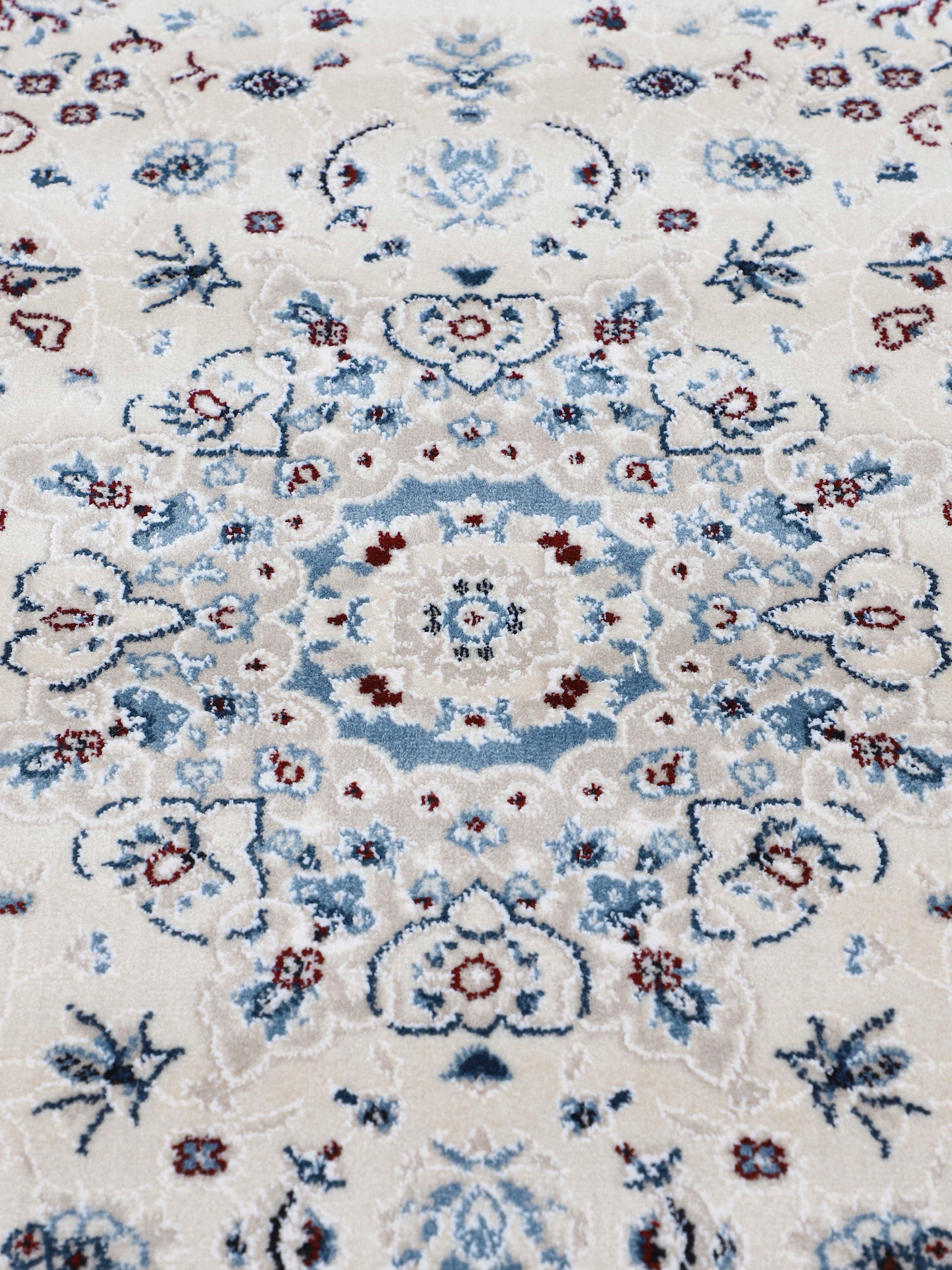 carpetfine Teppich »Nain Diane«, rechteckig, 8 mm Höhe, Kurzflor mit Fransen, Vintage Orient Look, Wohnzimmer