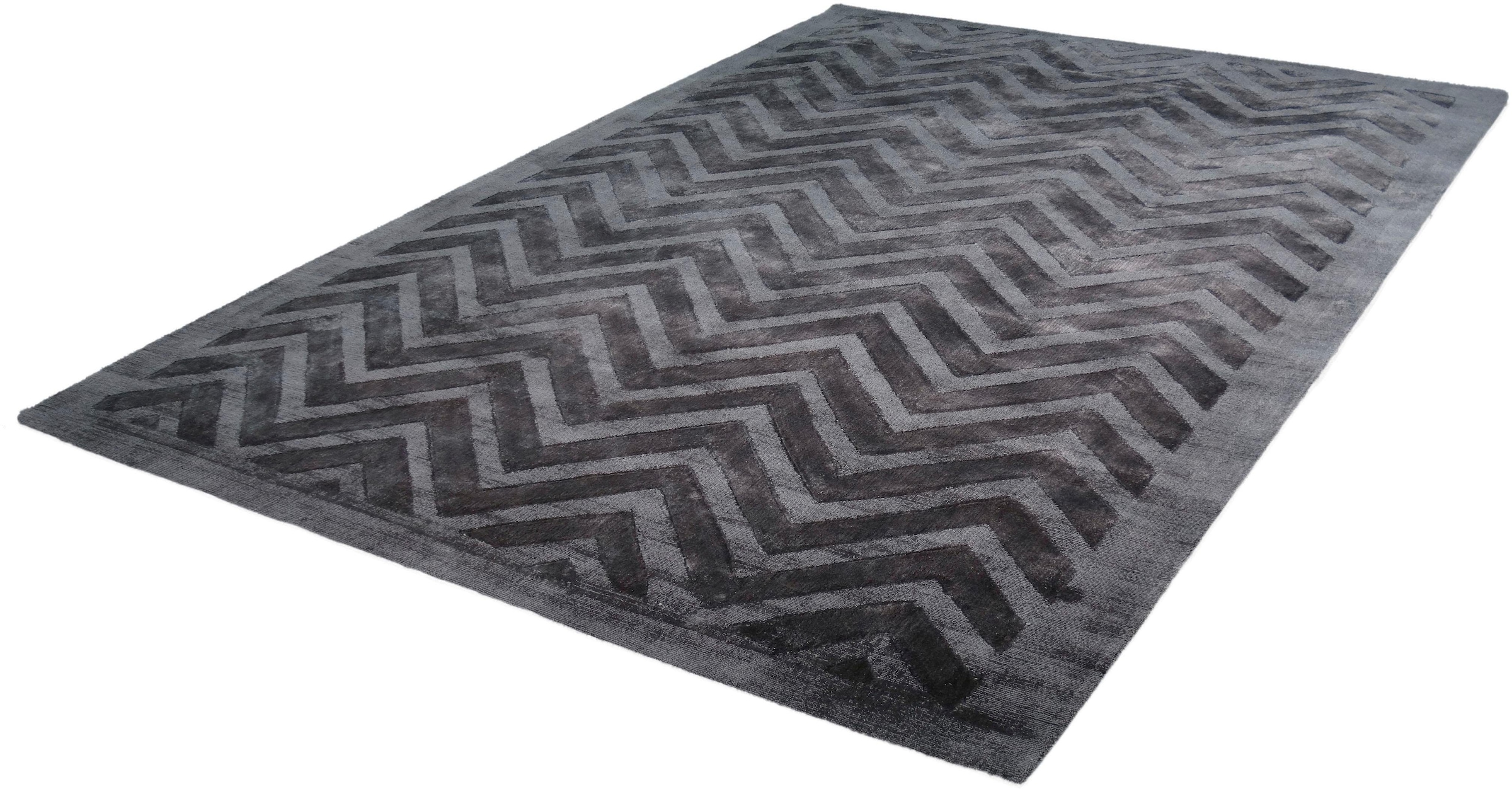 calo-deluxe Teppich »Viteox 410«, rechteckig, 13 mm Höhe, Viskose, Kurzflor, Wohnzimmer