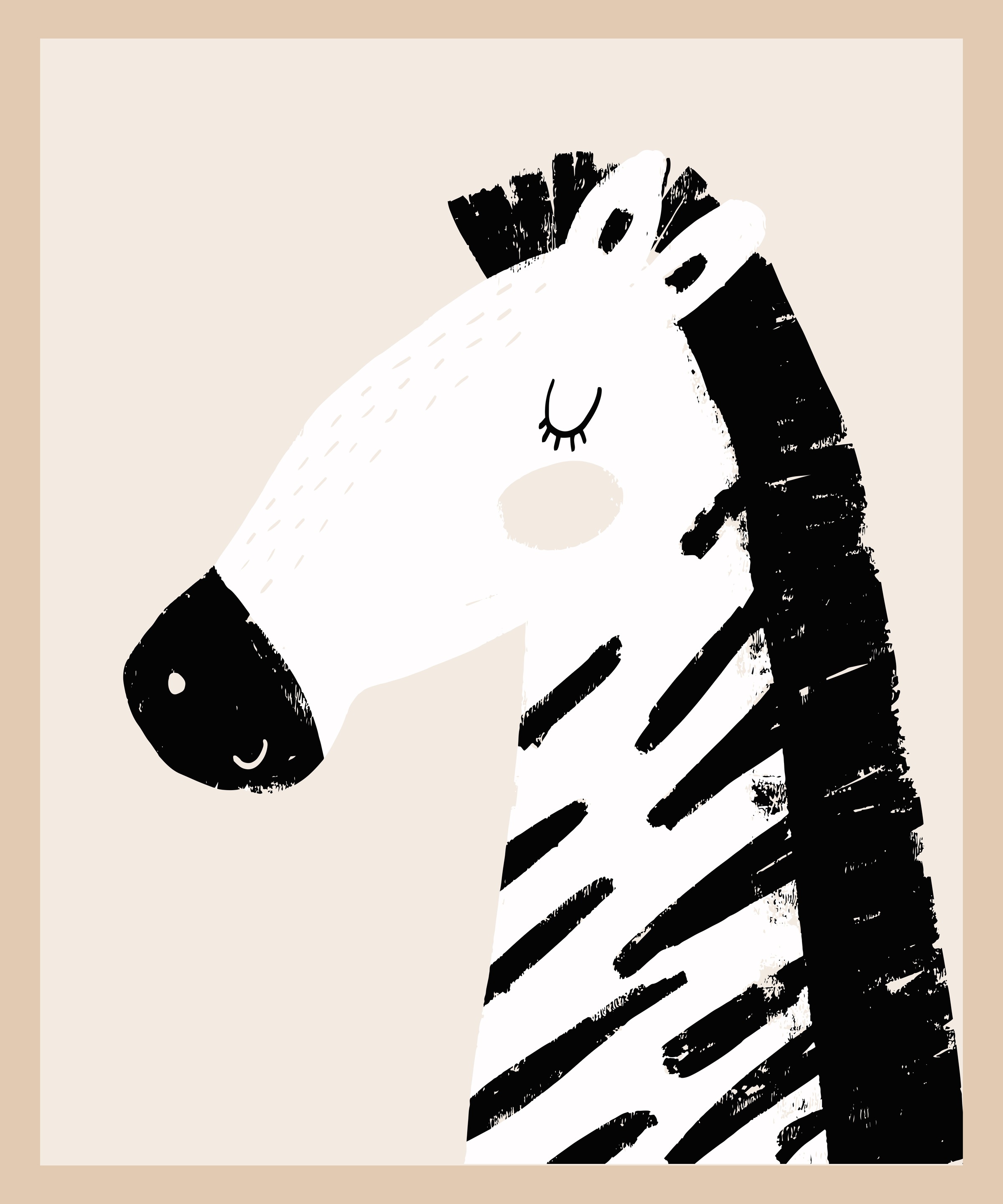 Lüttenhütt Bild mit Rahmen »oder Poster, Zebra im Profil«, Fantasy-Tiere, ( günstig online kaufen