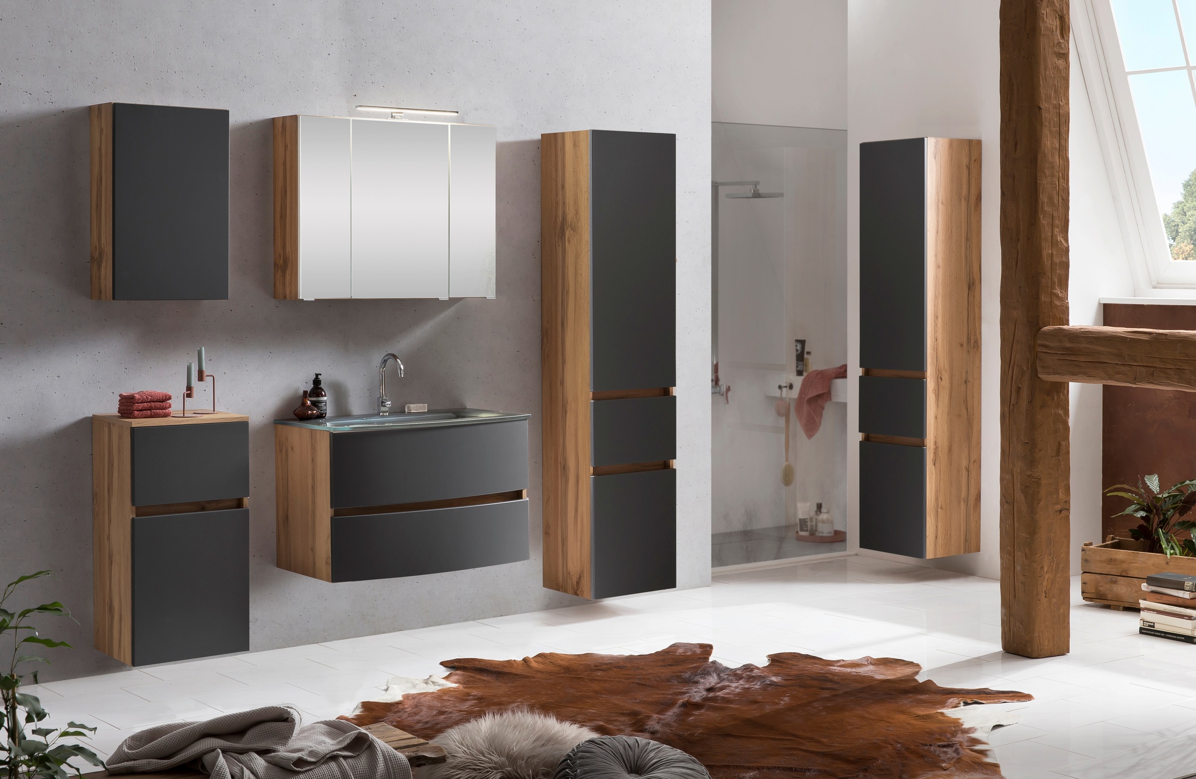 welltime Badezimmer-Set »Kaunas« Set, 5 Stk. tlg. günstig online kaufen